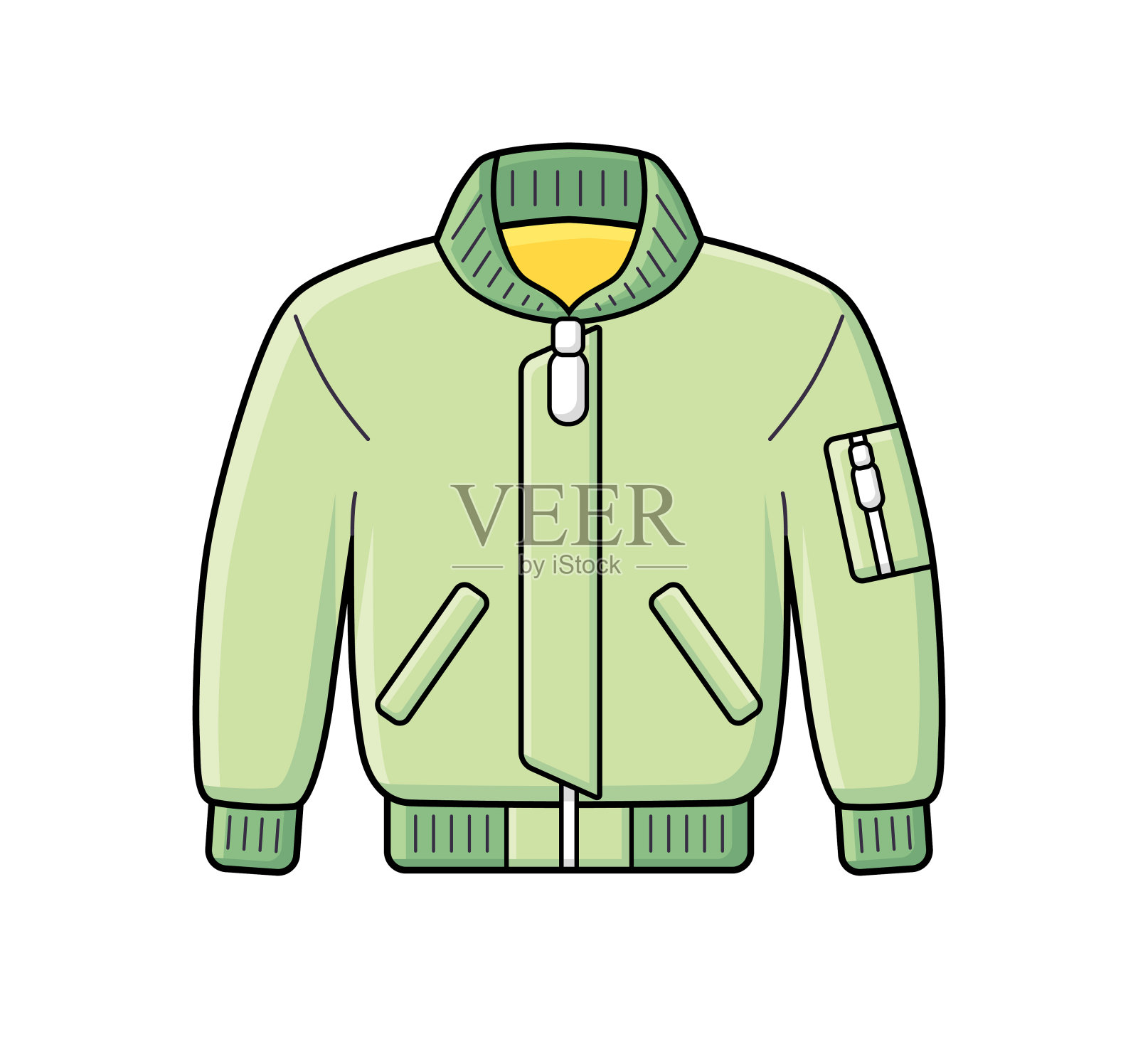 短夹克孤立设计元素图片