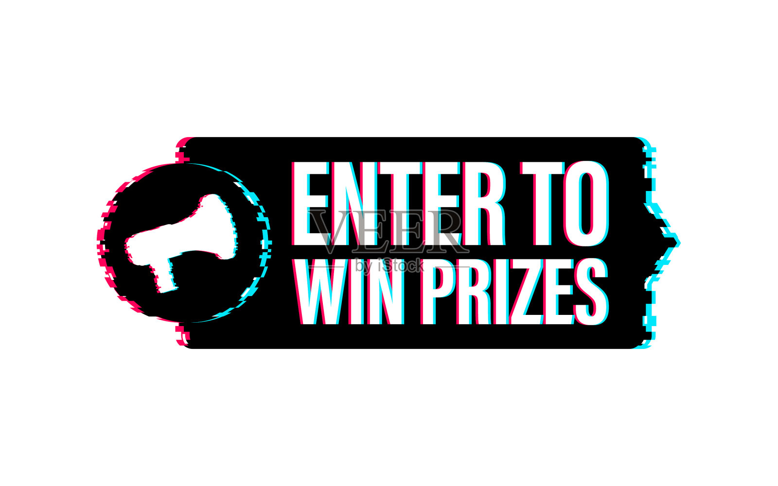 喇叭横幅业务概念与文本输入插画图片素材