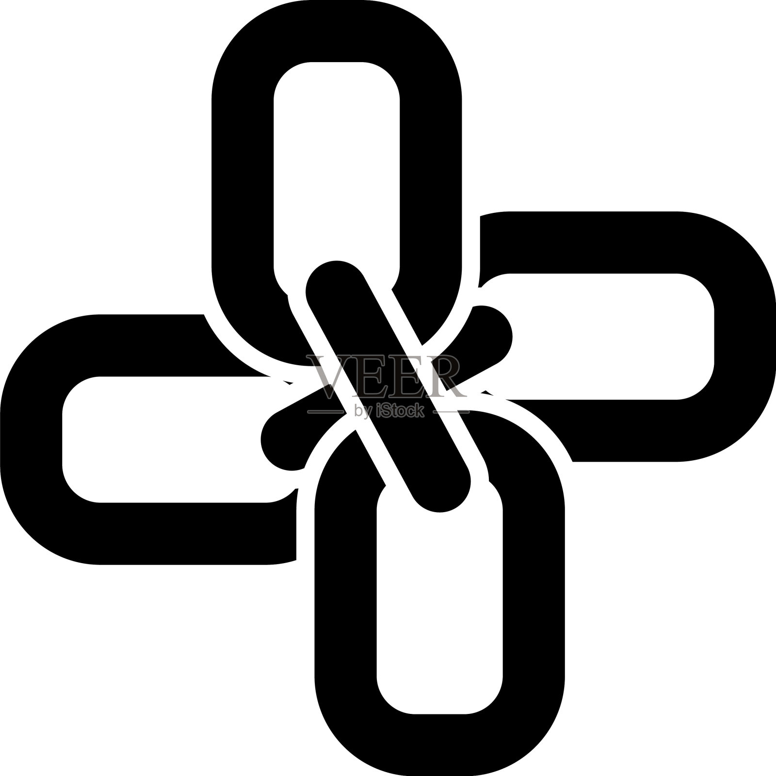 链图标设计模板隔离图标素材