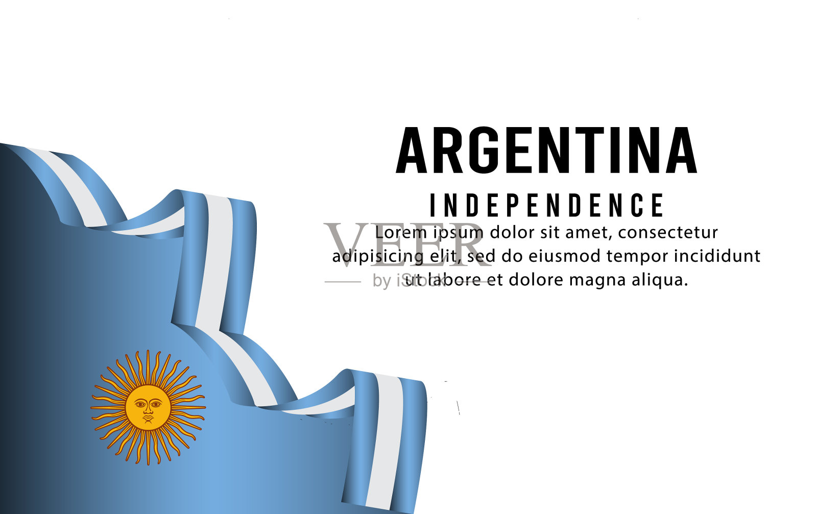 阿根廷独立日快乐插画图片素材