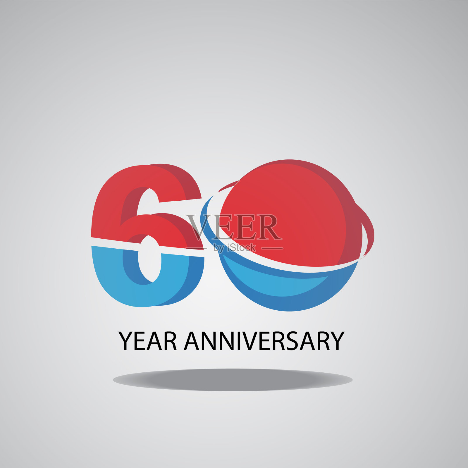 60周年logo模板设计插画图片素材