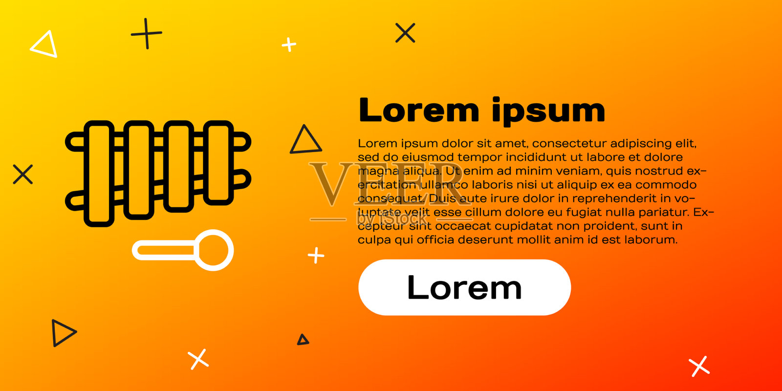 线形木琴——一种有十三根弦的乐器插画图片素材