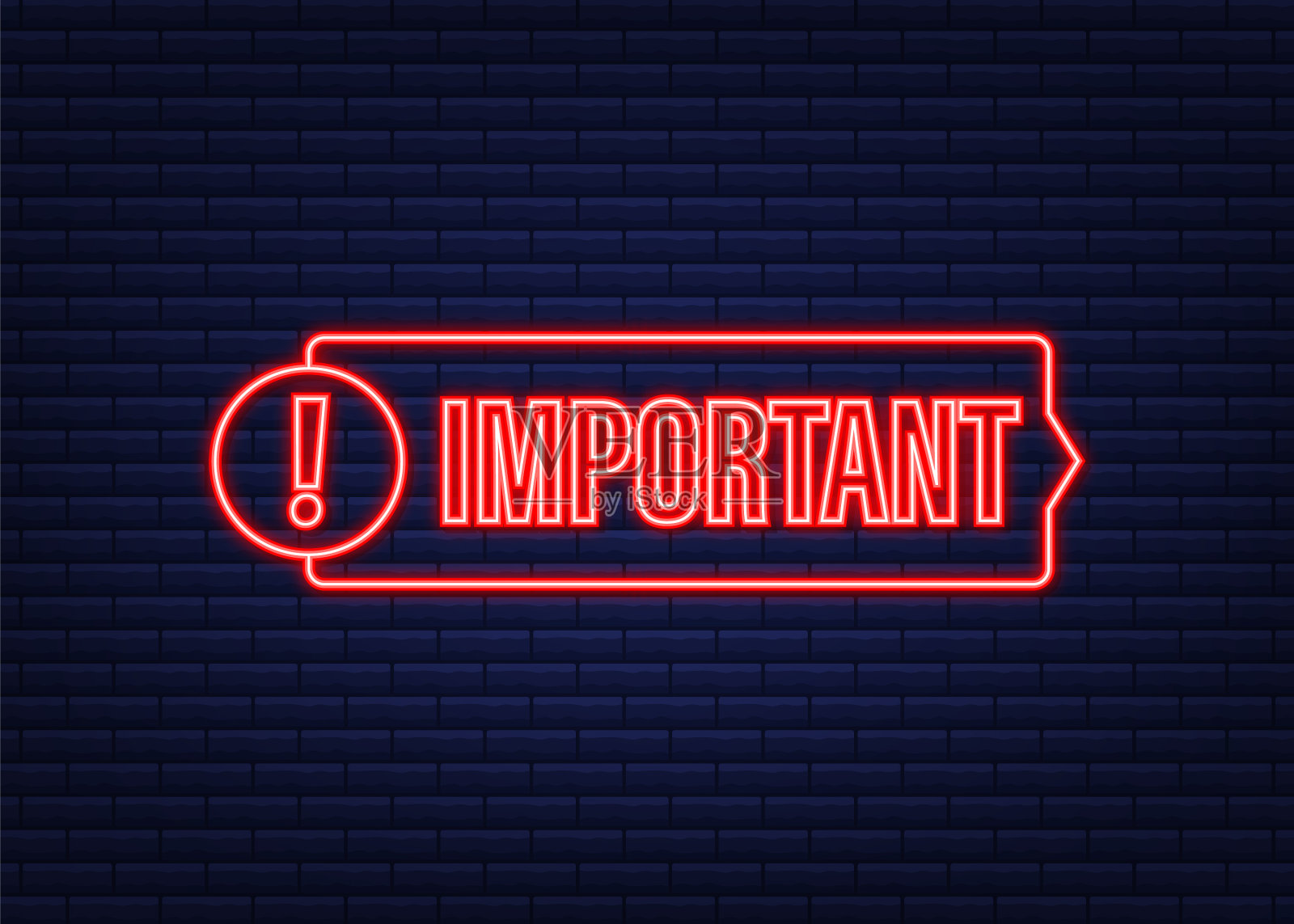 横幅与重要的红色注意标志图标插画图片素材