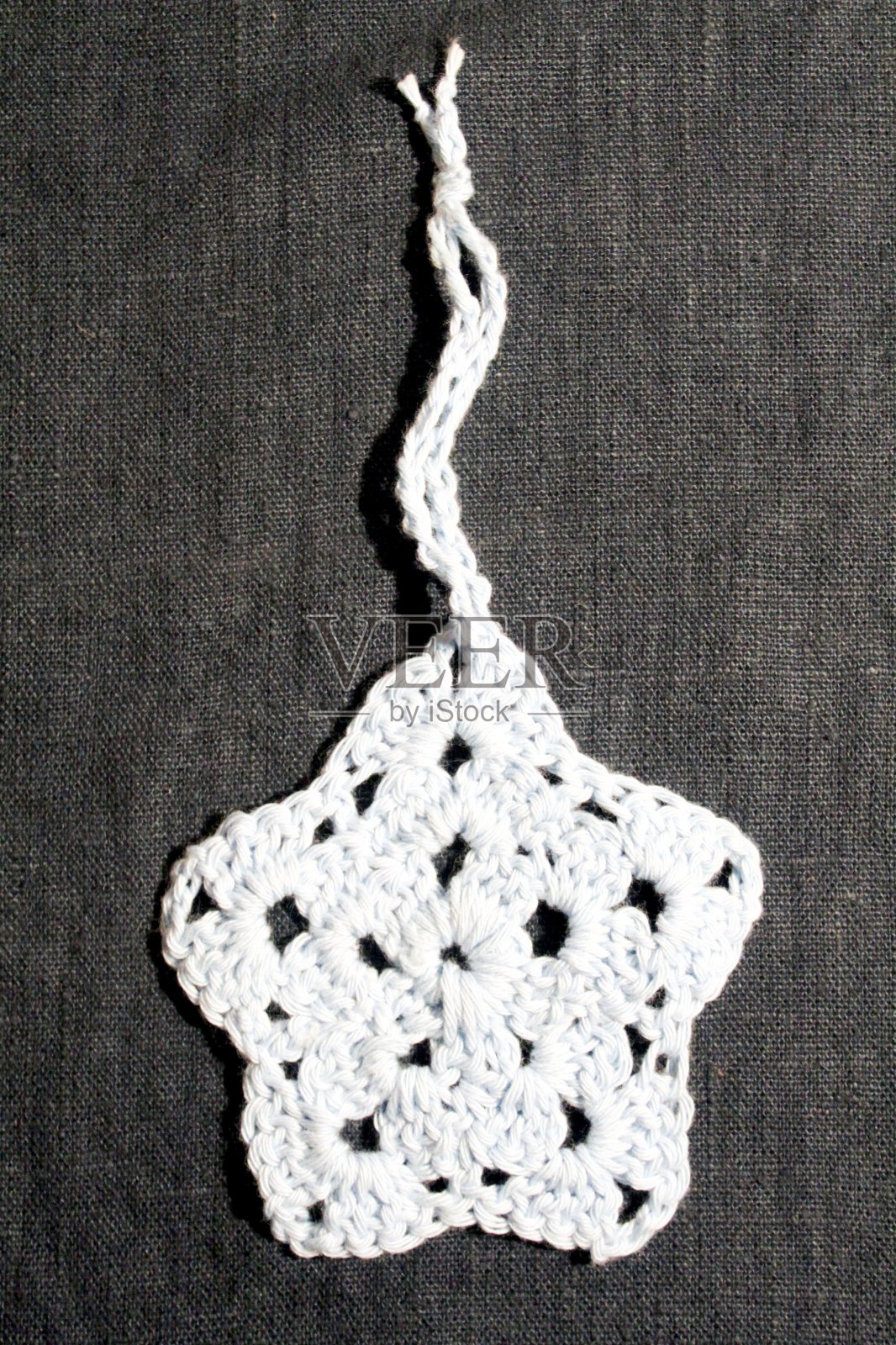 圣诞节手工钩织星星照片摄影图片