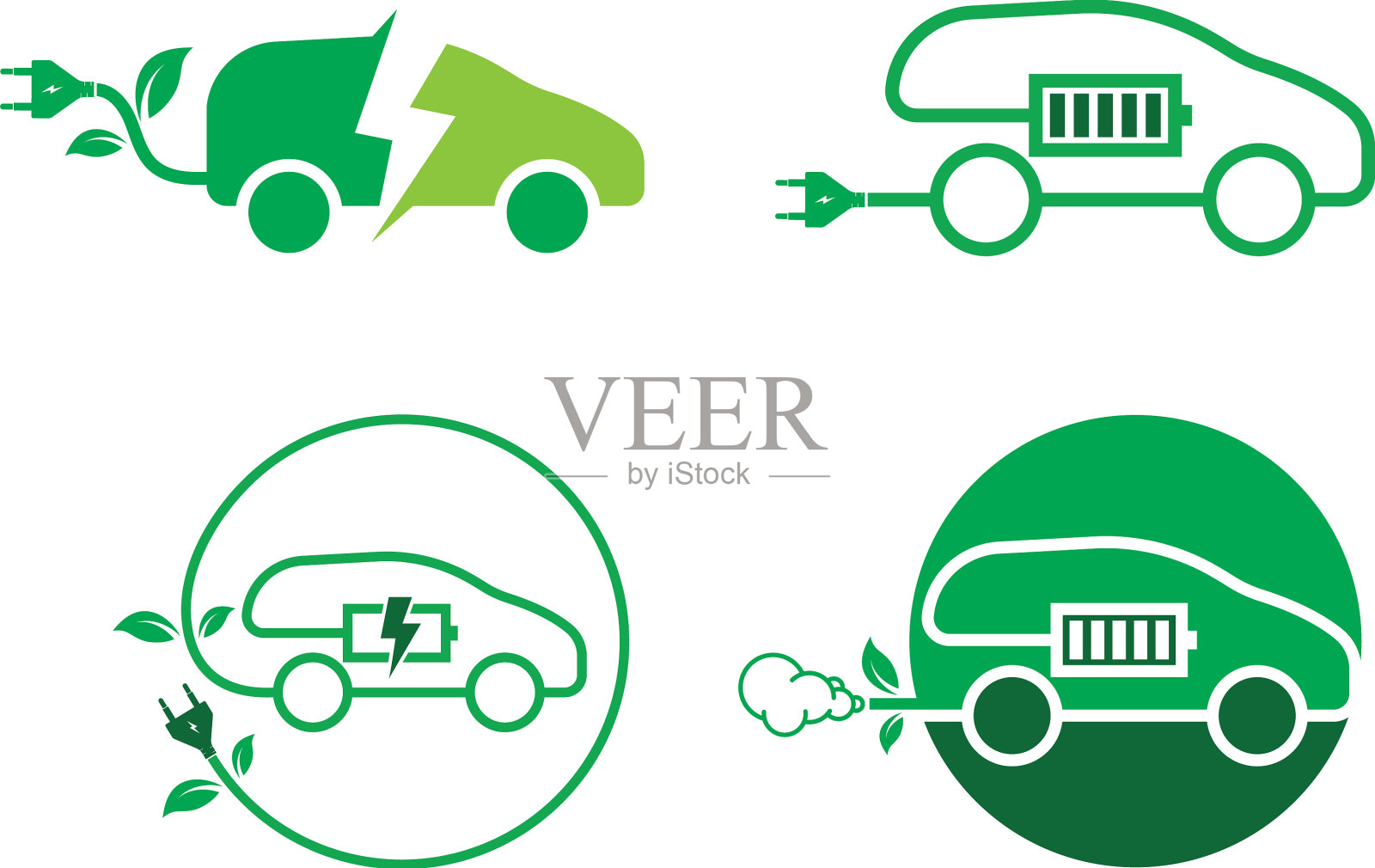 电动汽车图标设计插画图片素材