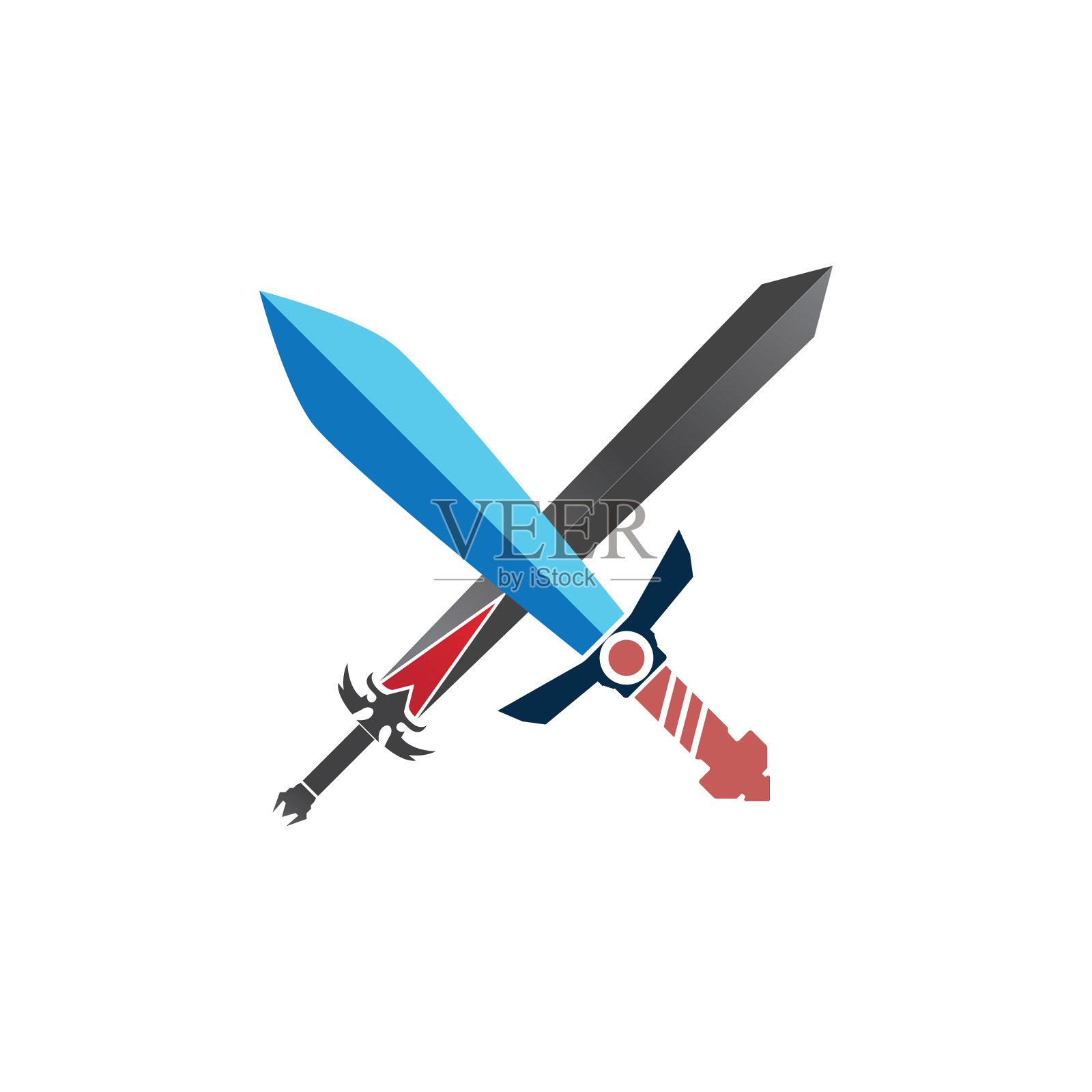 剑游戏项目符号标志模板设计元素图片