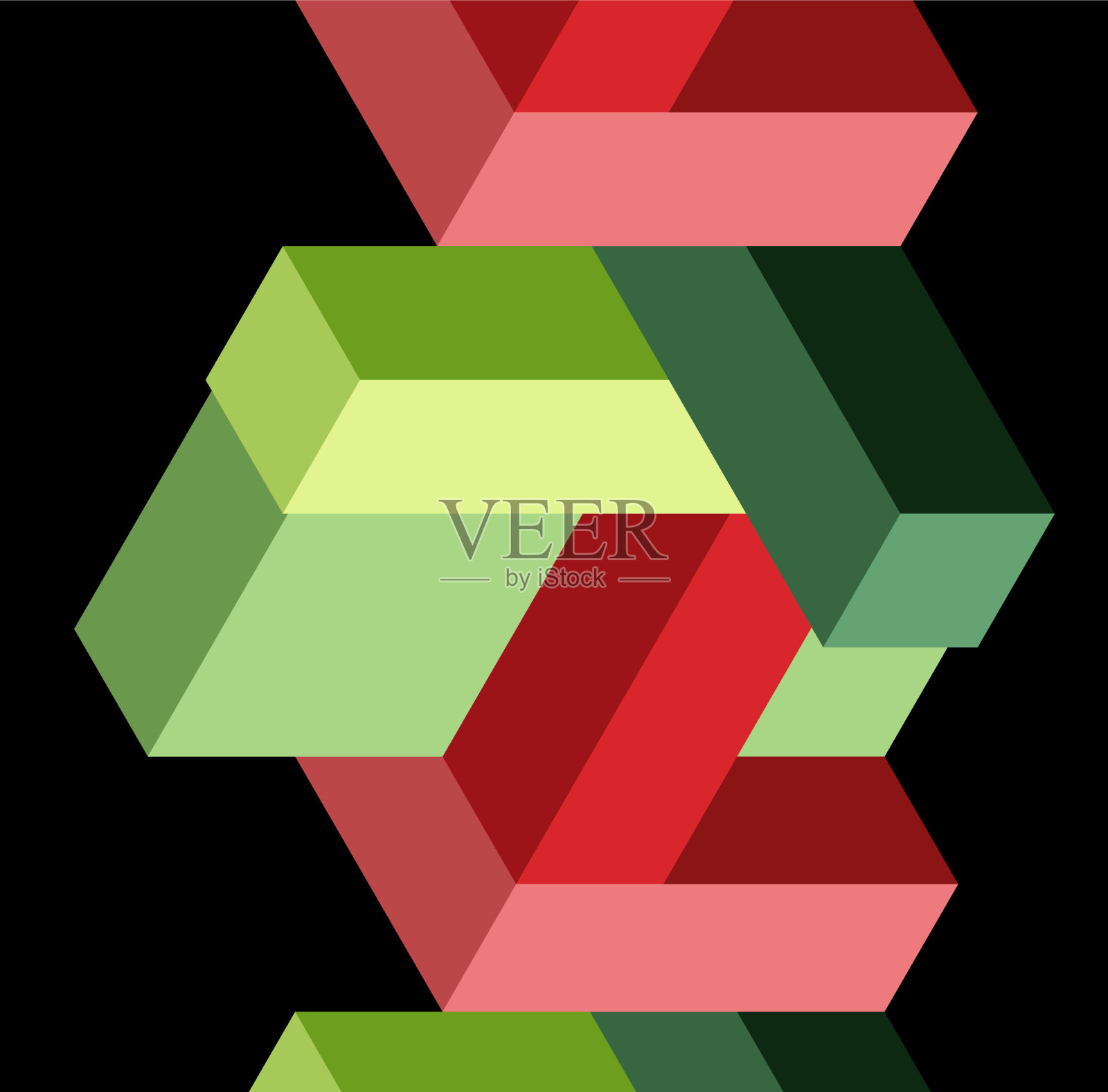 抽象背景三维立方体和立方体元素插画图片素材