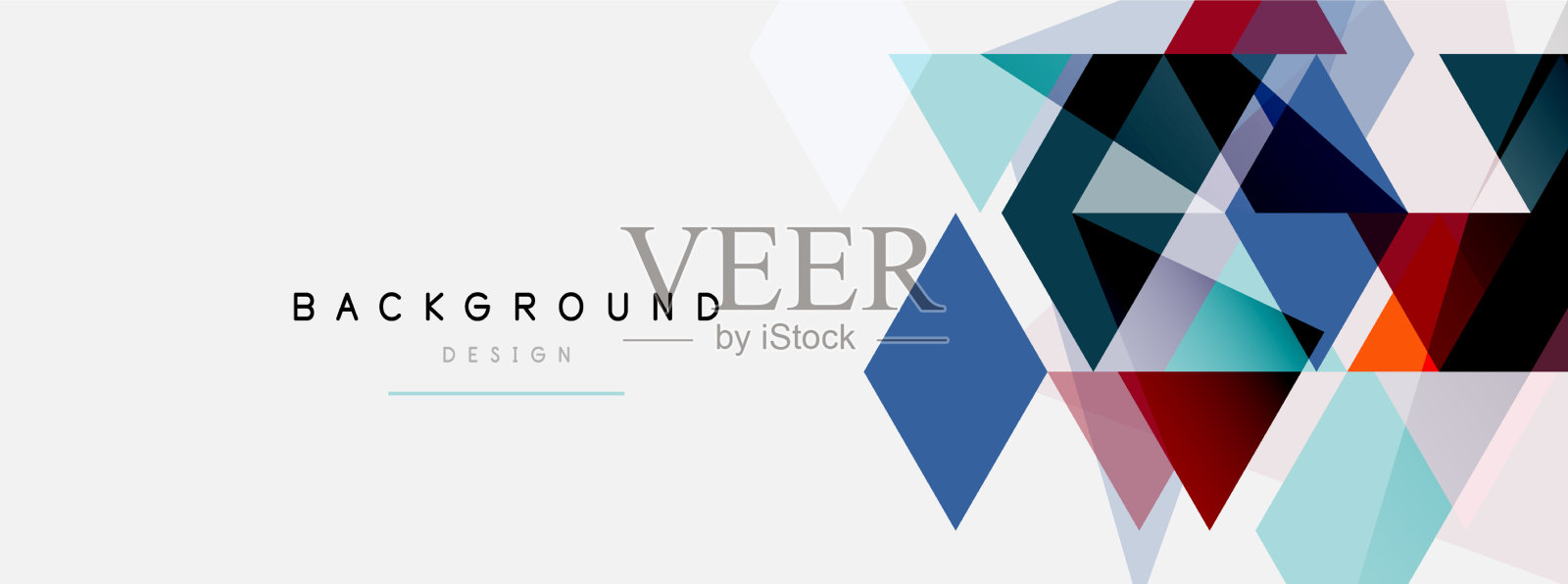 彩色三角形构成几何抽象插画图片素材