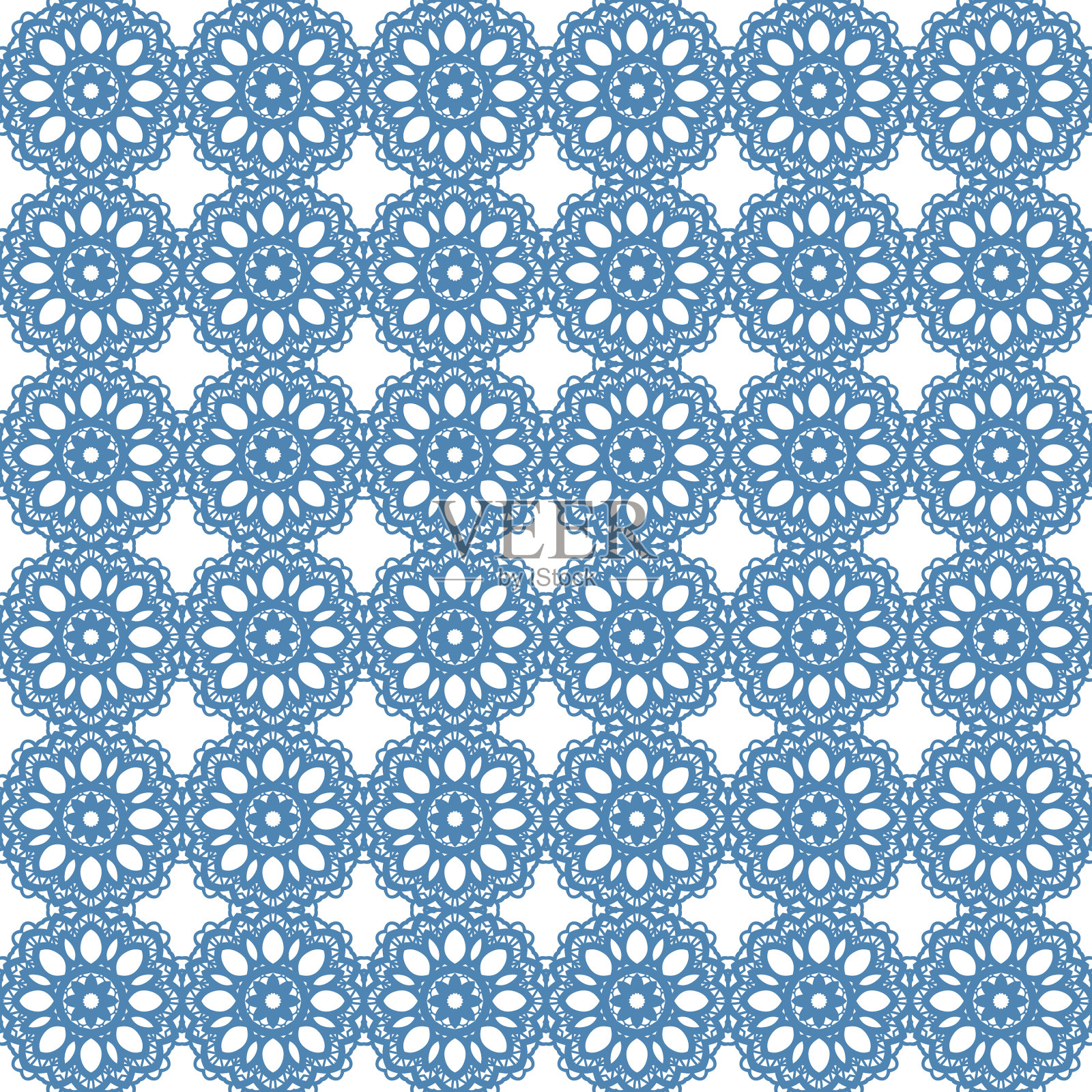 花背景抽象无缝圆形网格插画图片素材