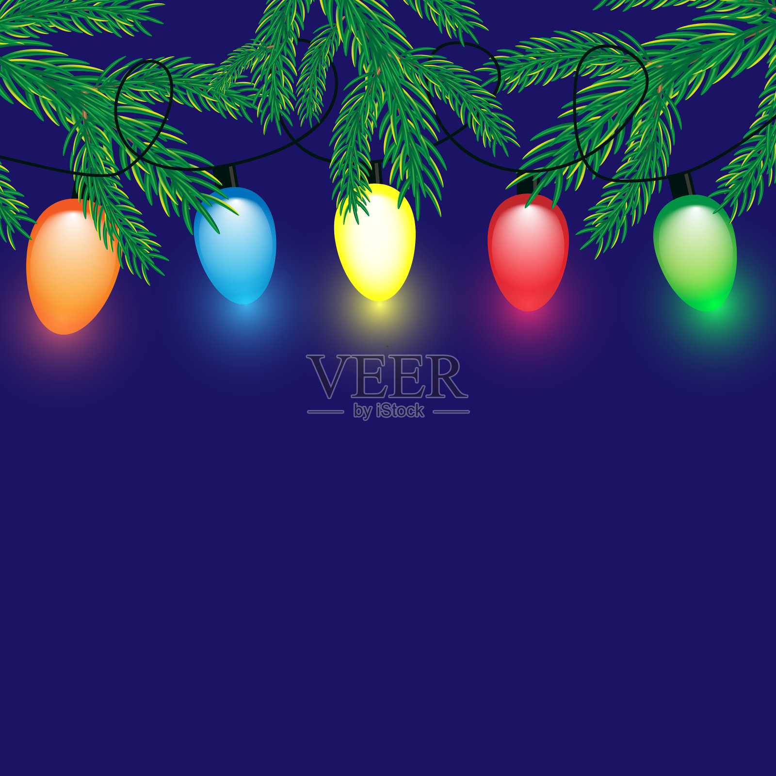 圣诞背景快乐新年贺卡插画图片素材