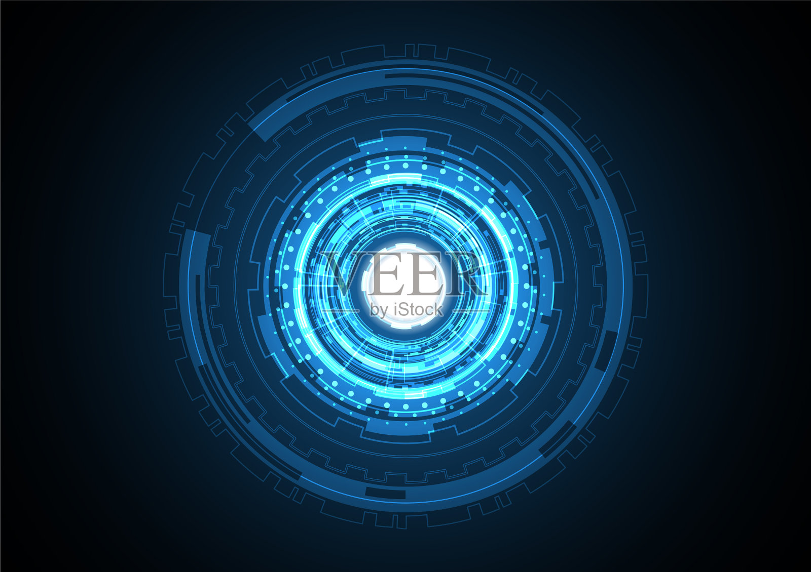 技术抽象未来圈背景插画图片素材