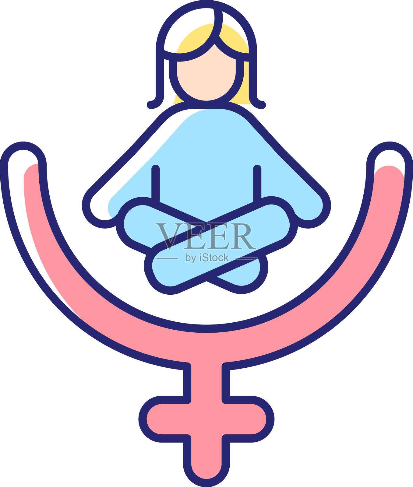 女性性别认同RGB彩色图标设计元素图片