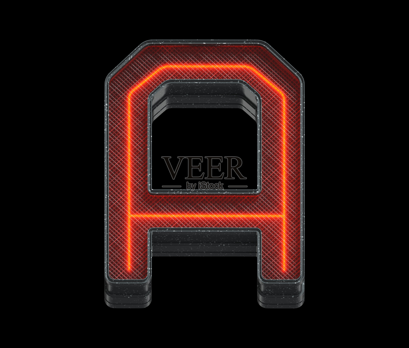 未来的字体。红灯。插画图片素材