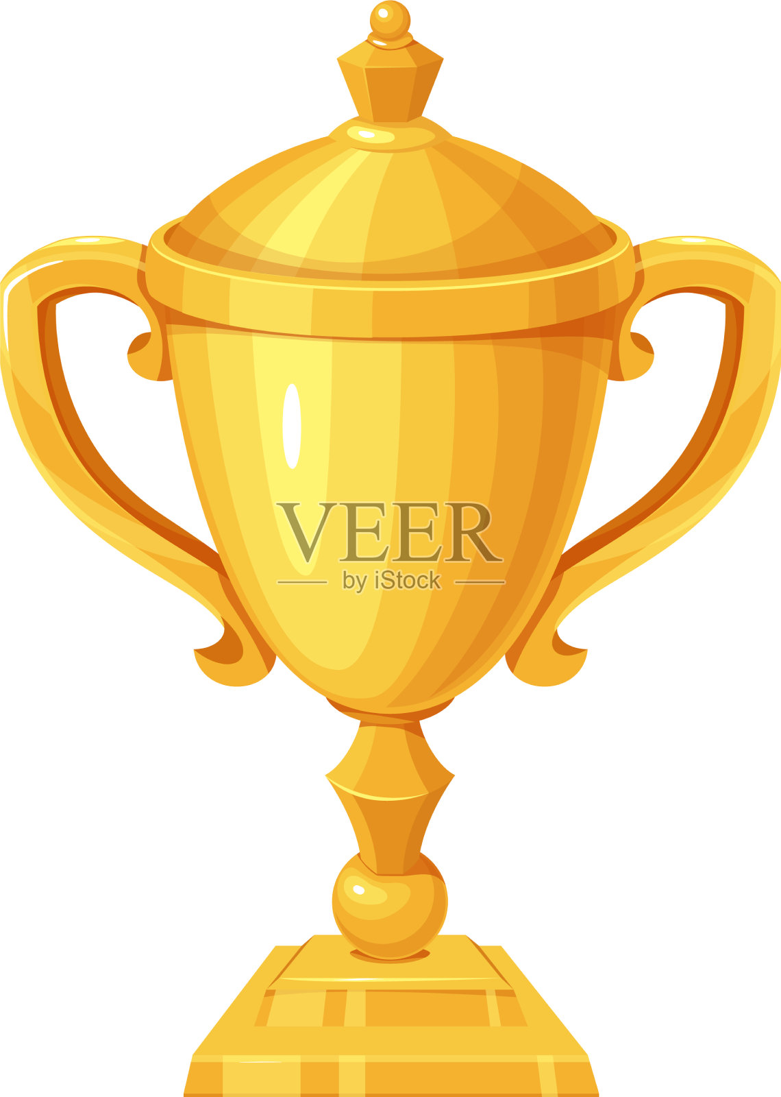 金杯、奖杯、杯或运动奖项设计元素图片