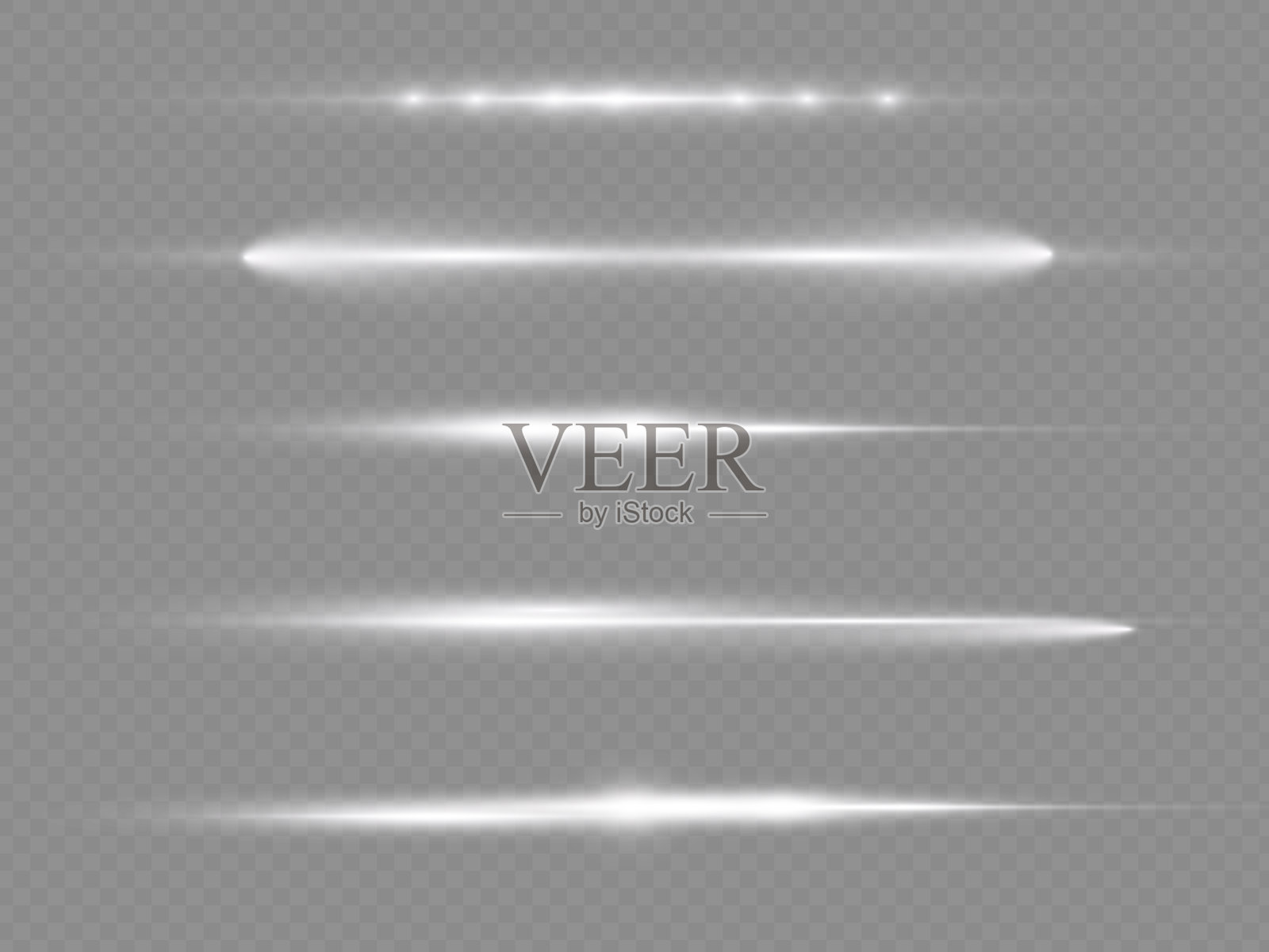 水平光线闪烁白色水平线插画图片素材