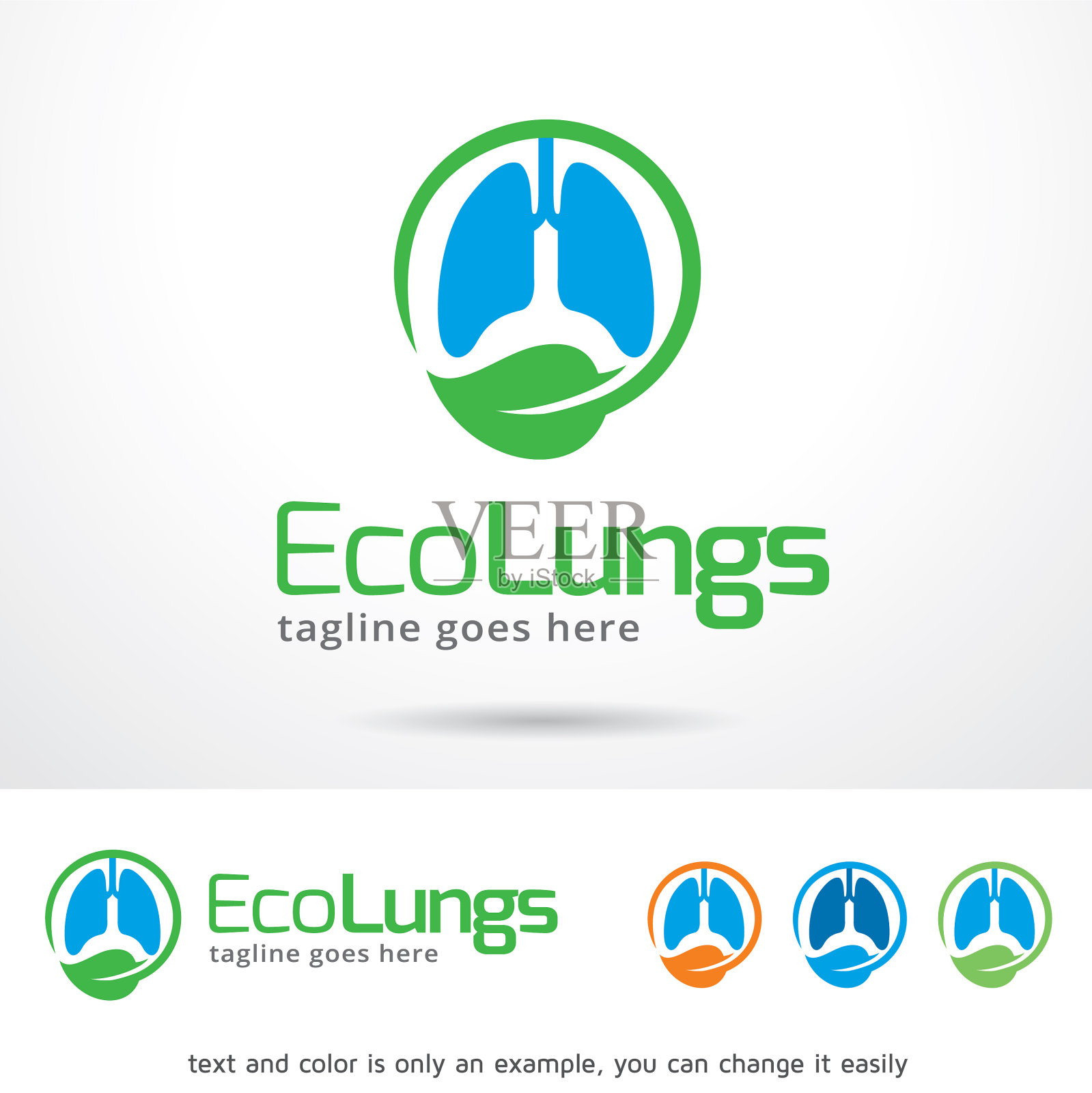 Eco lungs logo模板插画图片素材