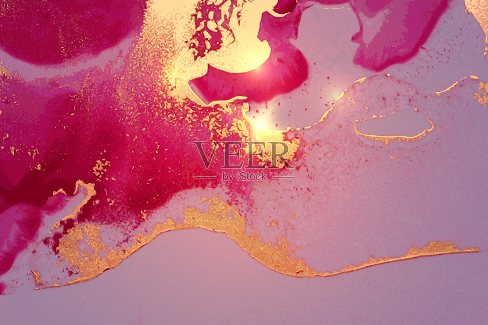 复古闪亮的抽象品红色和金色插画图片素材