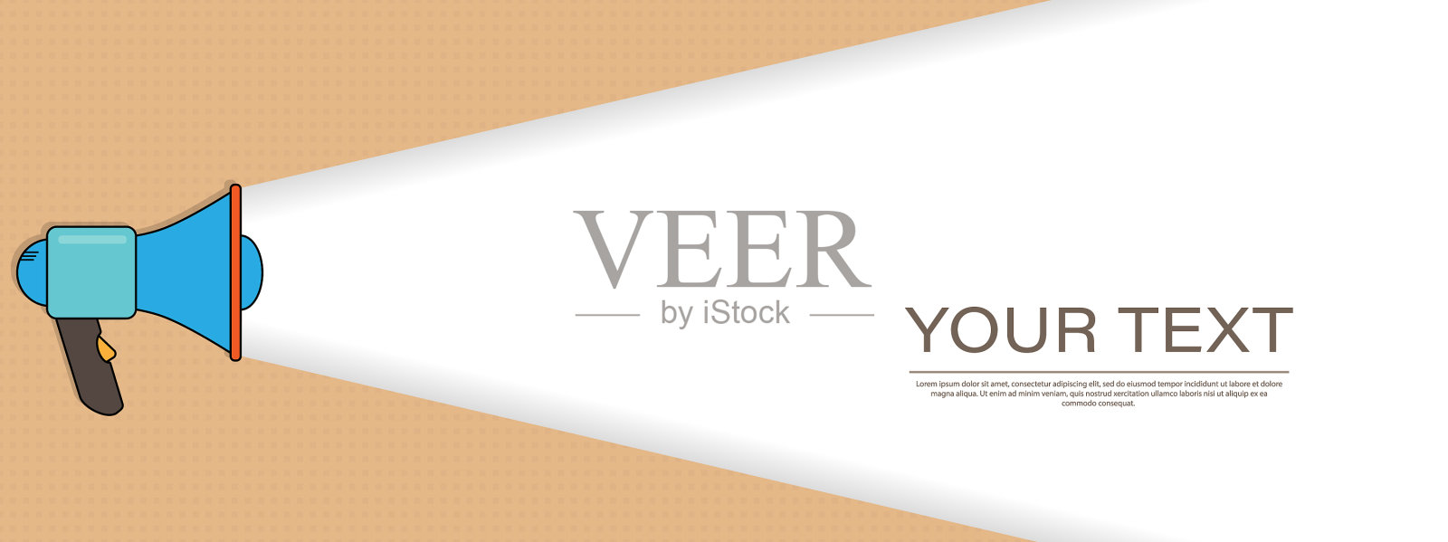 背景上有个扩音器，还有个地方插画图片素材