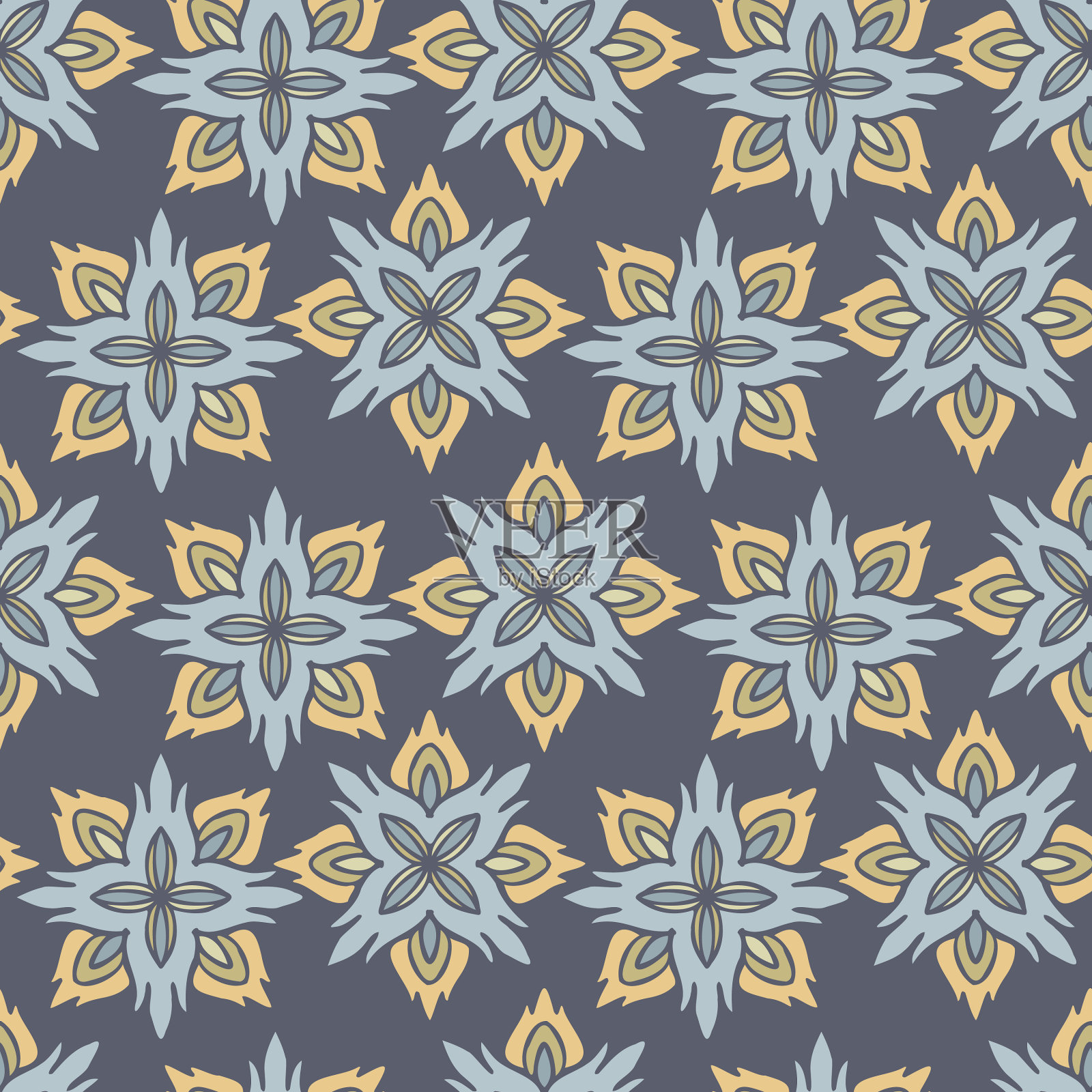 现代无缝与抽象的程式化设计插画图片素材