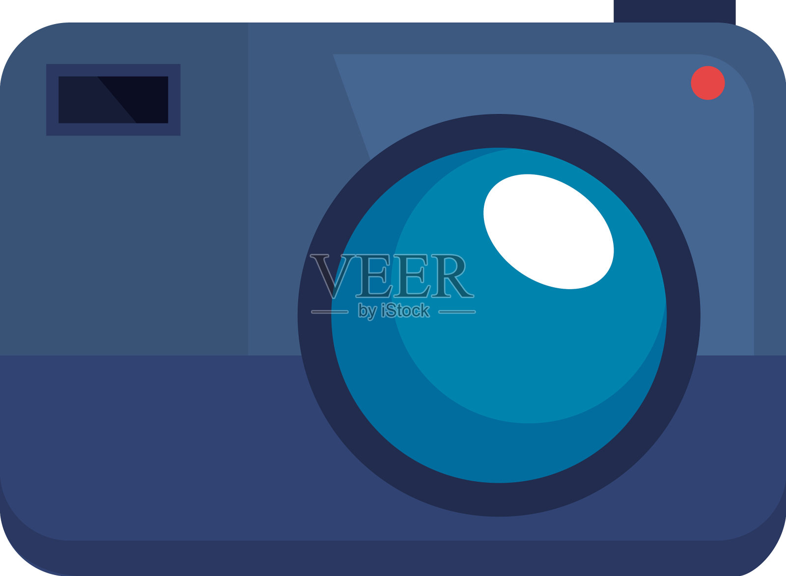 孤立的相机图标设计元素图片