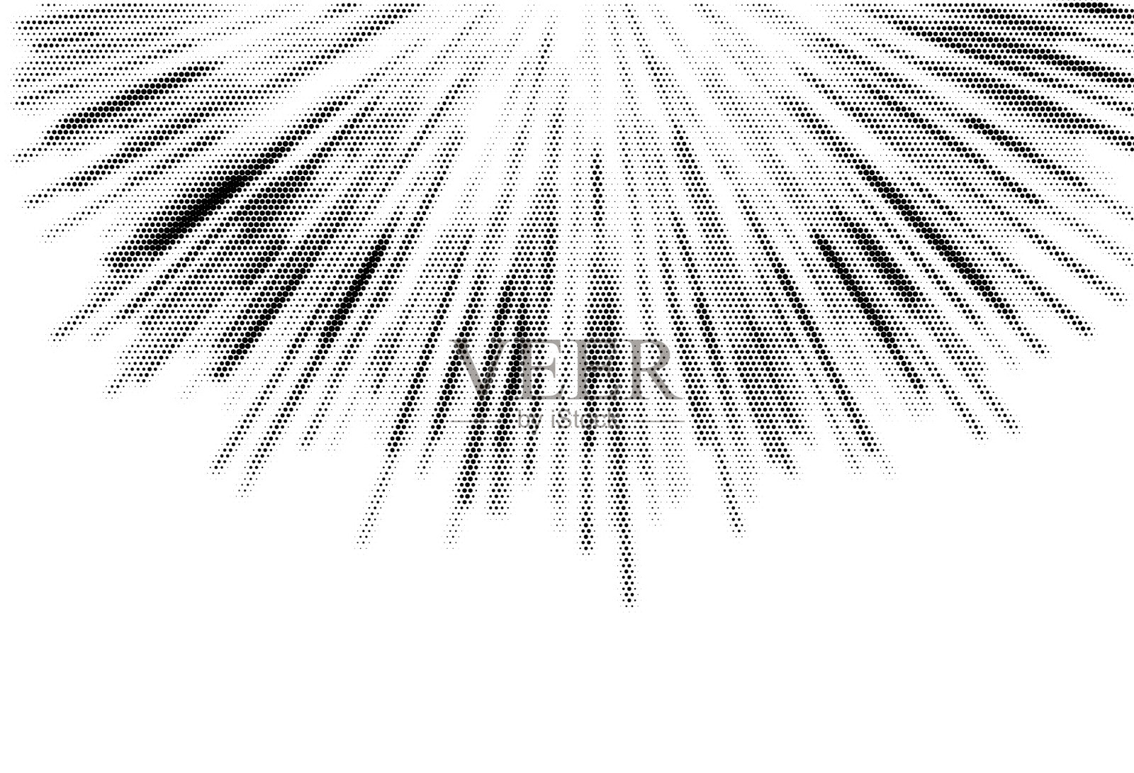 抽象的黑色半色调星形或太阳射线插画图片素材