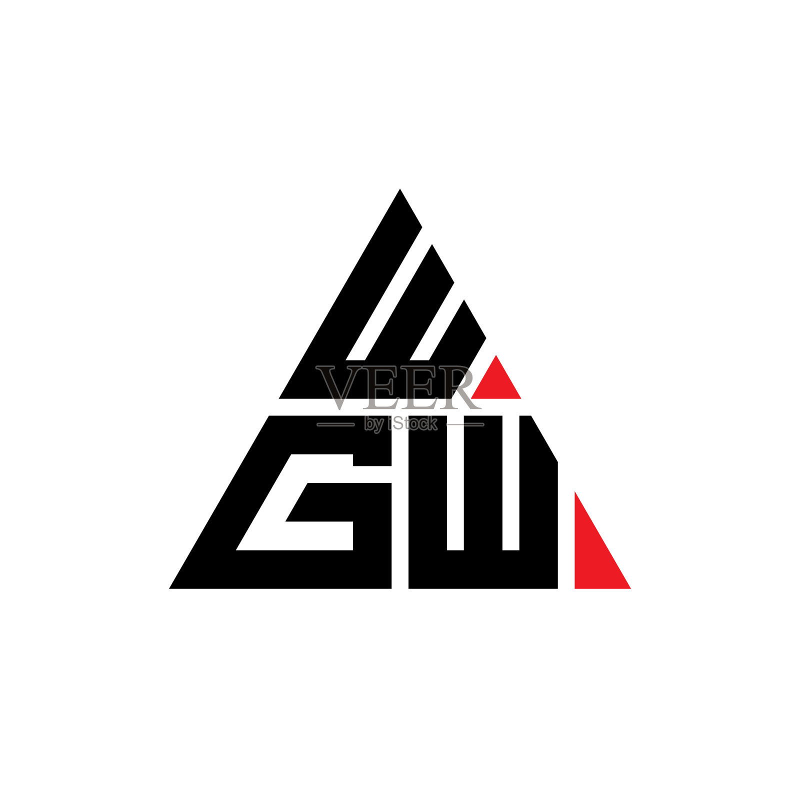 WGW三角形字母标识设计采用三角形插画图片素材