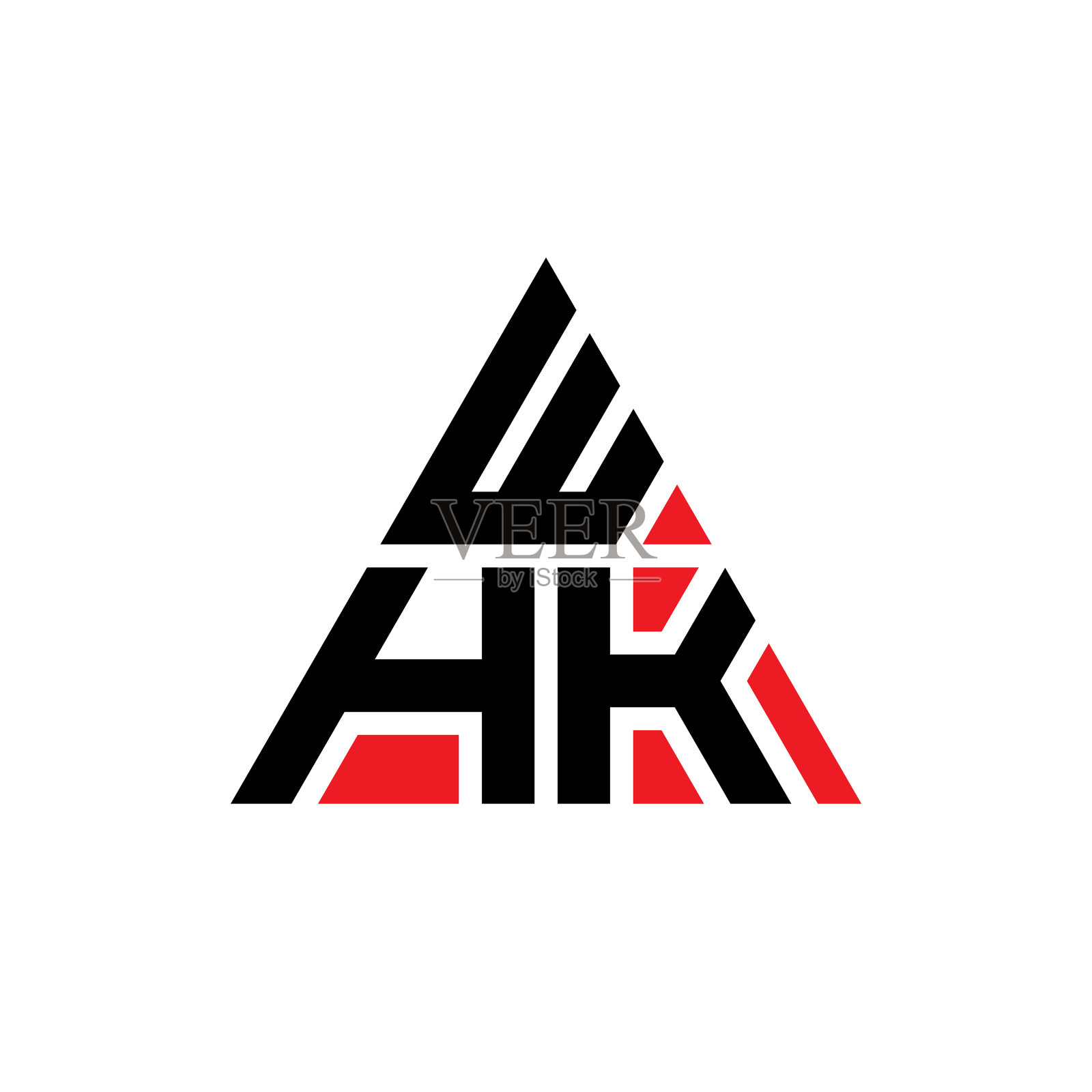 WHK三角形字母标志设计采用三角形插画图片素材