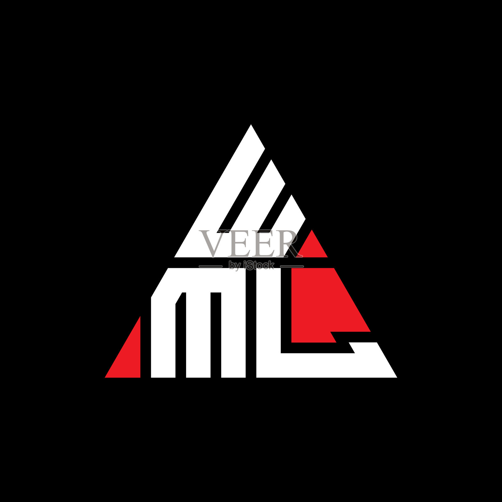 WML三角形字母标志设计用三角形插画图片素材