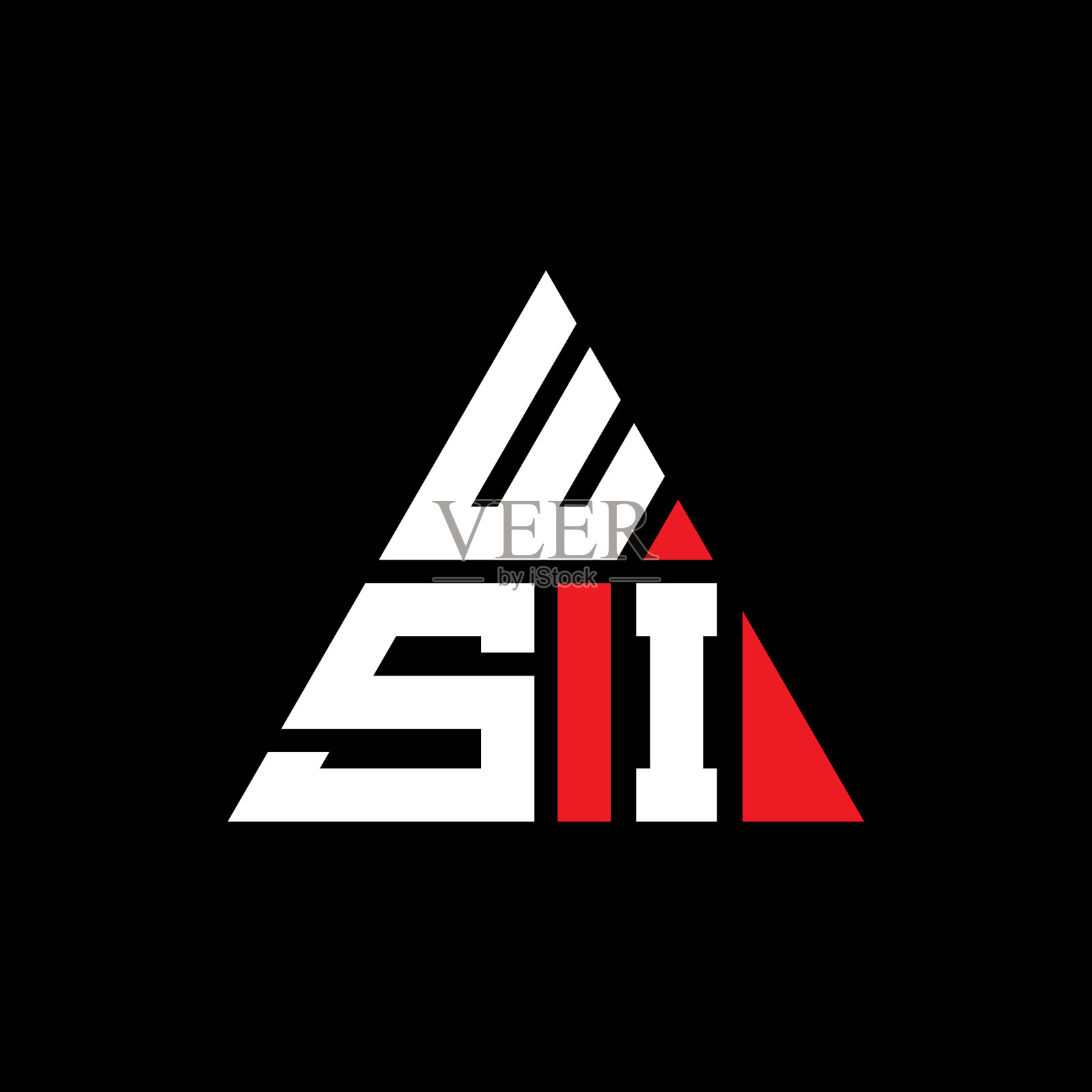 Wsi三角形字母标志设计用三角形插画图片素材