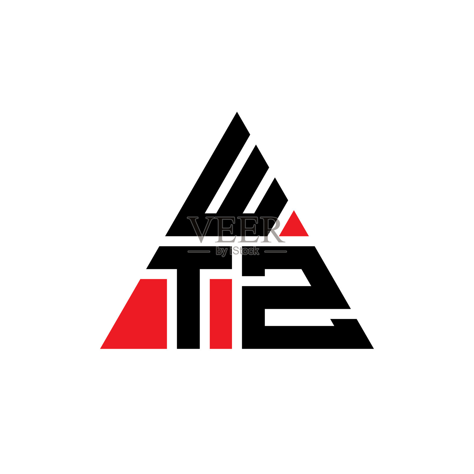 WTZ三角形字母标志设计与三角形插画图片素材