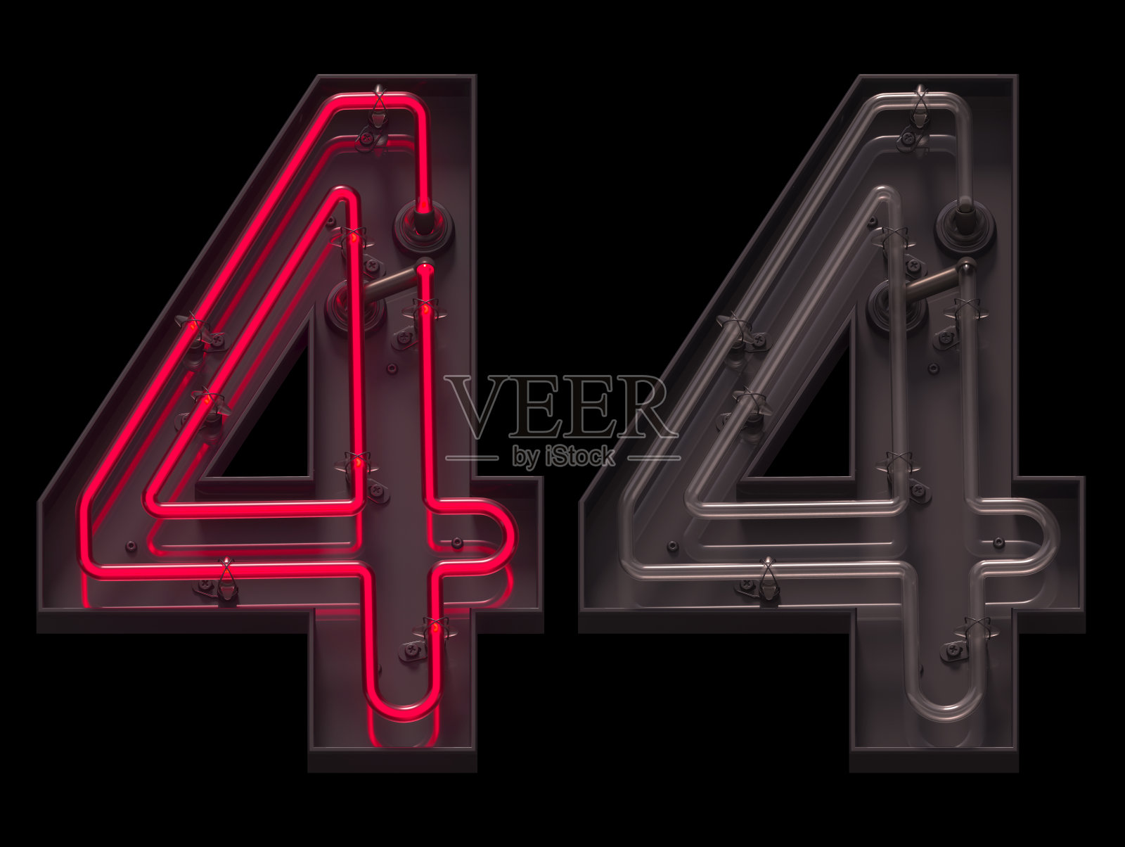 红色霓虹灯字体，可开可关。照片摄影图片