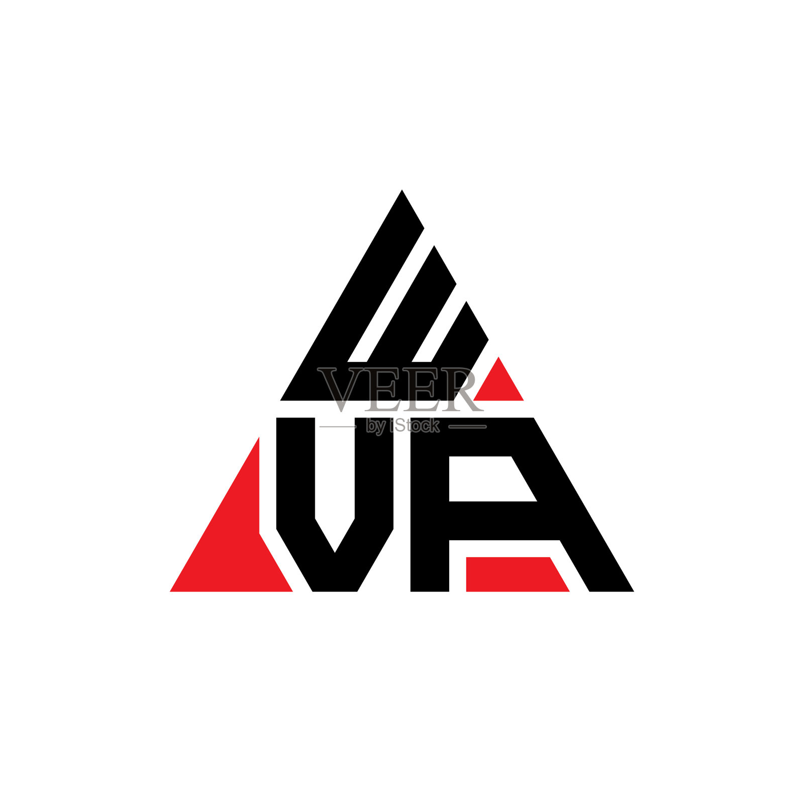 Wva三角形字母标志设计用三角形插画图片素材