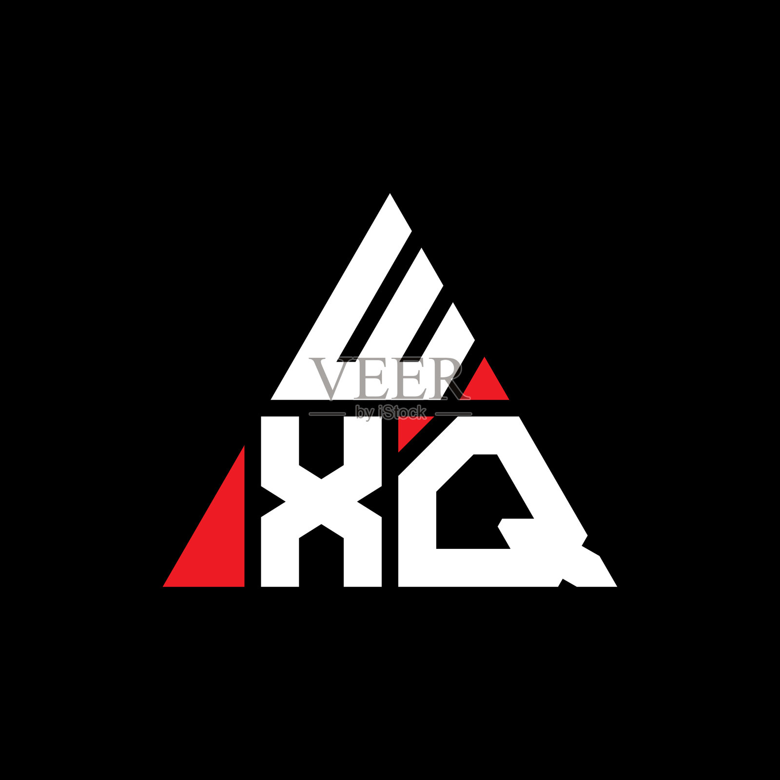 WXQ三角形字母标志设计采用三角形插画图片素材