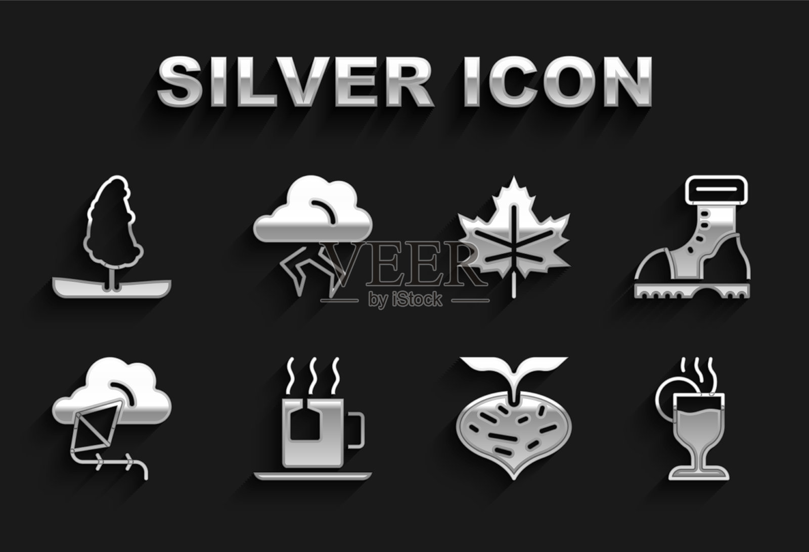 套杯茶用防水橡胶茶包图标素材