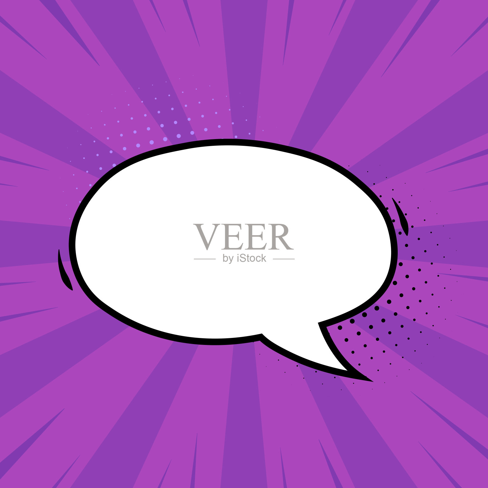 经典流行艺术漫画演讲气泡矢量。黑白彩色背景插画图片素材