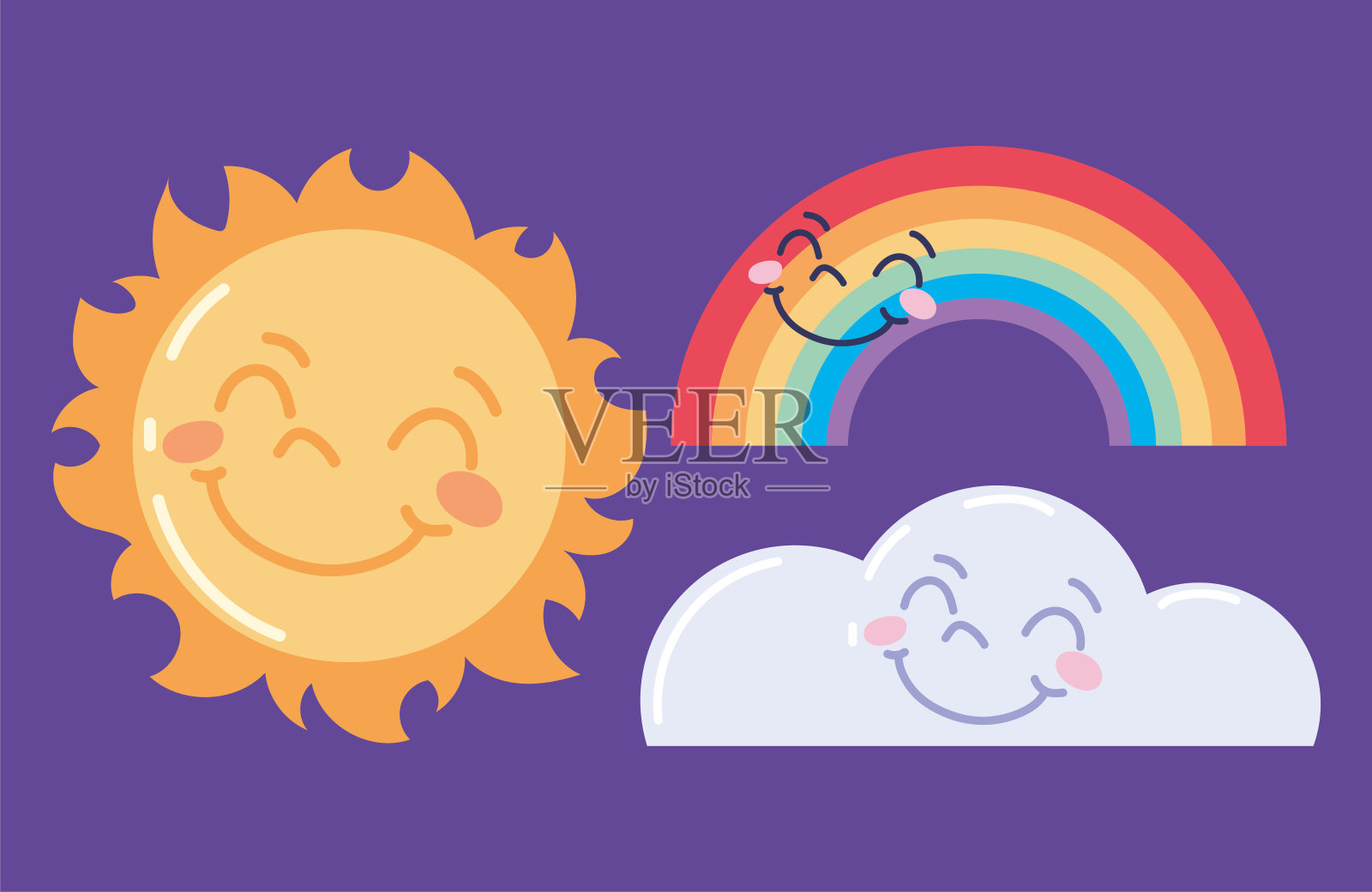 天气图标设置插画图片素材