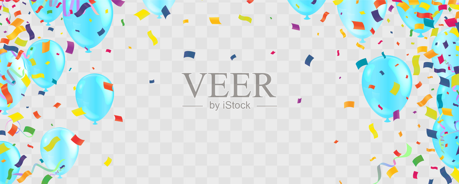 为快乐的生日卡片模板与地方插画图片素材