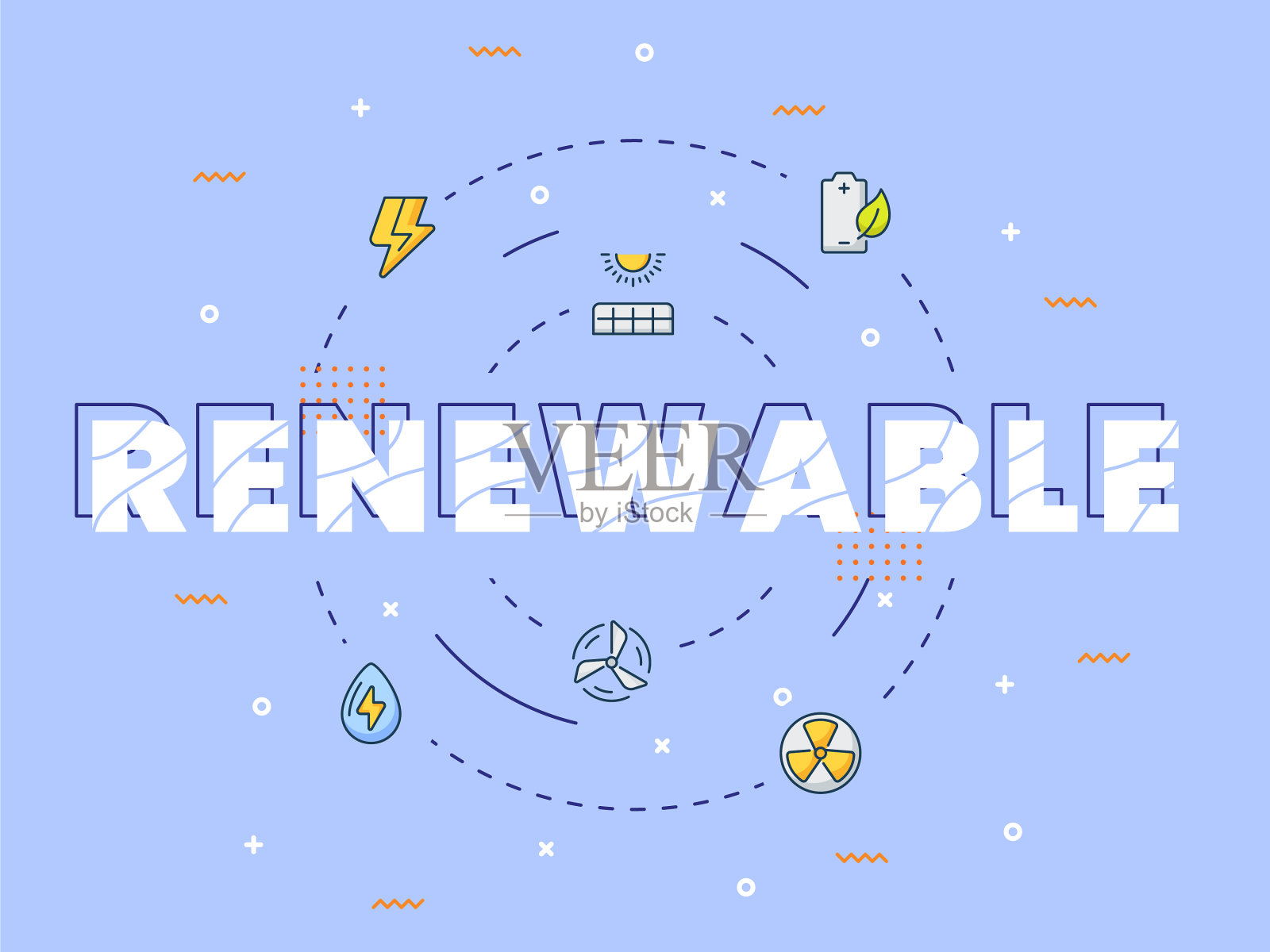 可更新的字母周围设置图标包图标素材