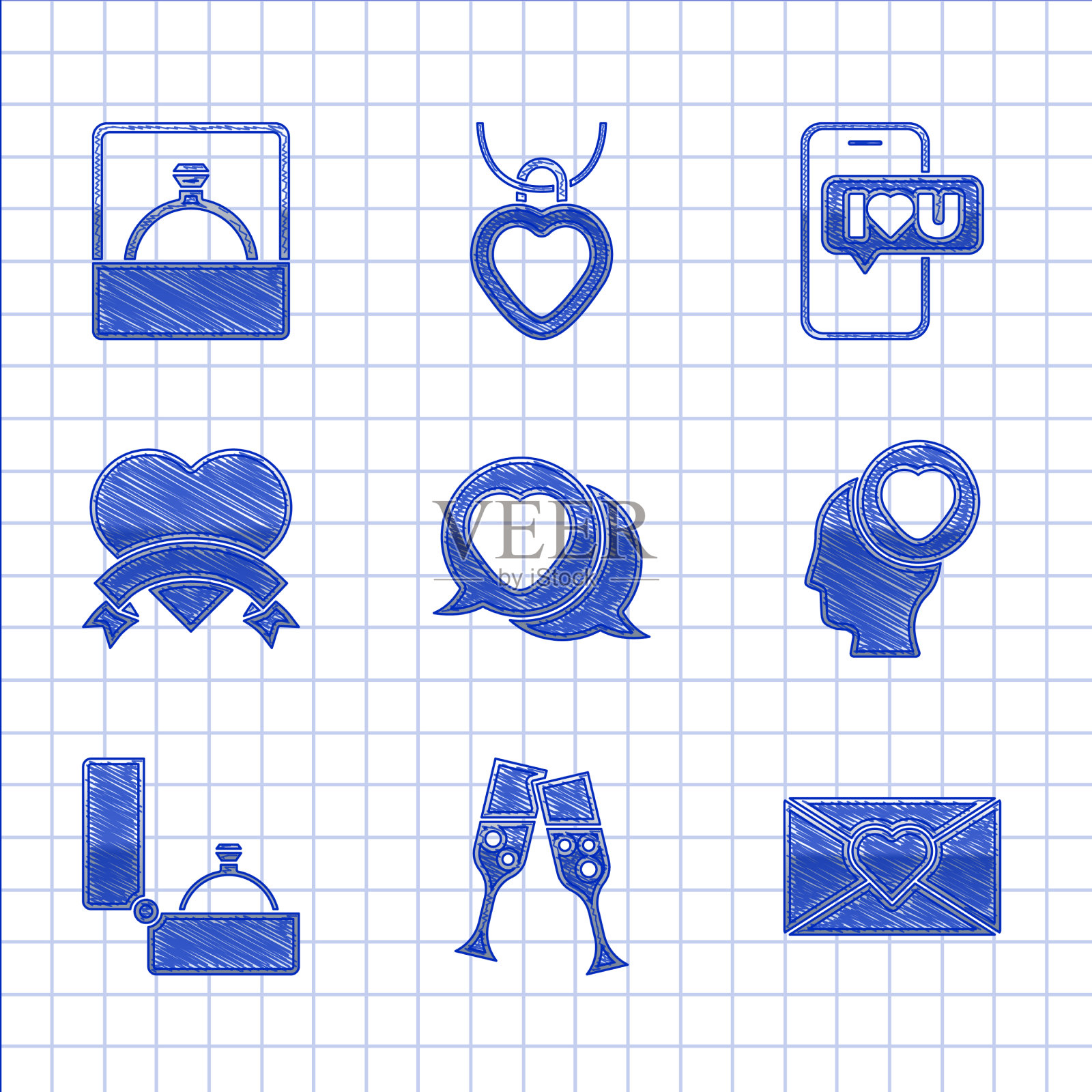 在香槟的泡沫中谈心图标素材