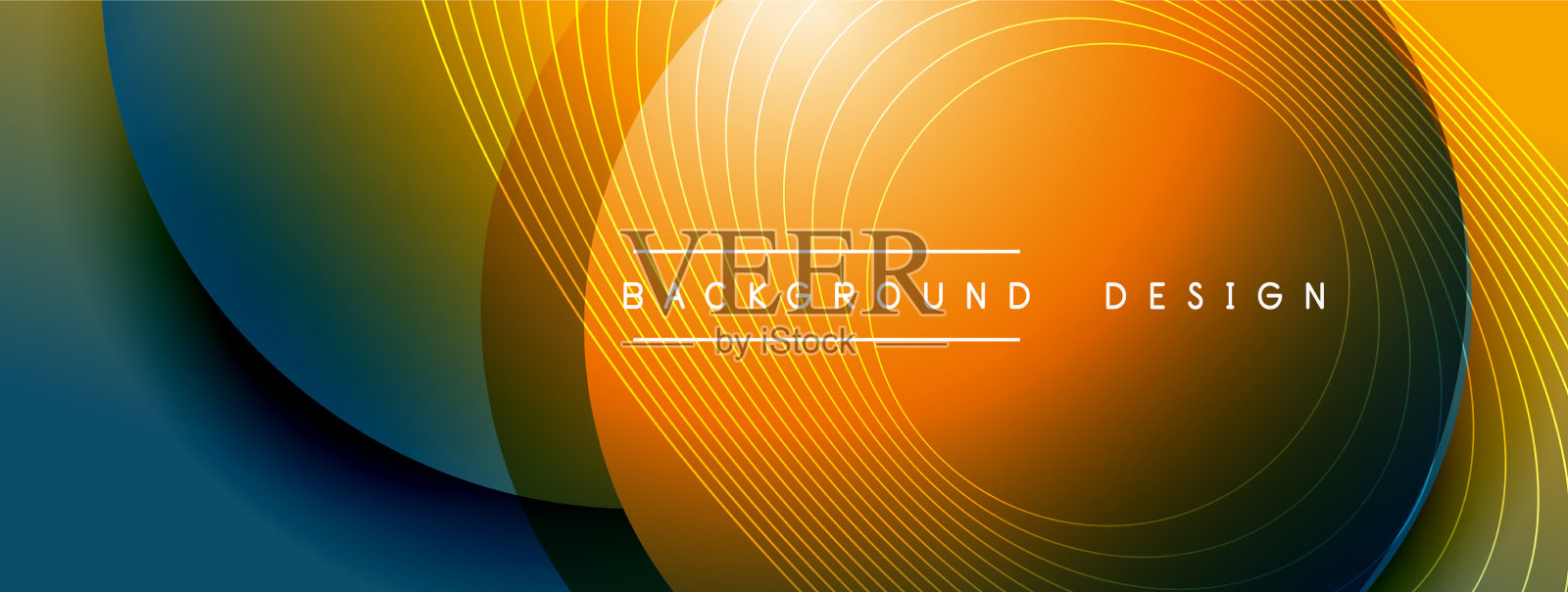 带有阴影的渐变圆形技术插画图片素材