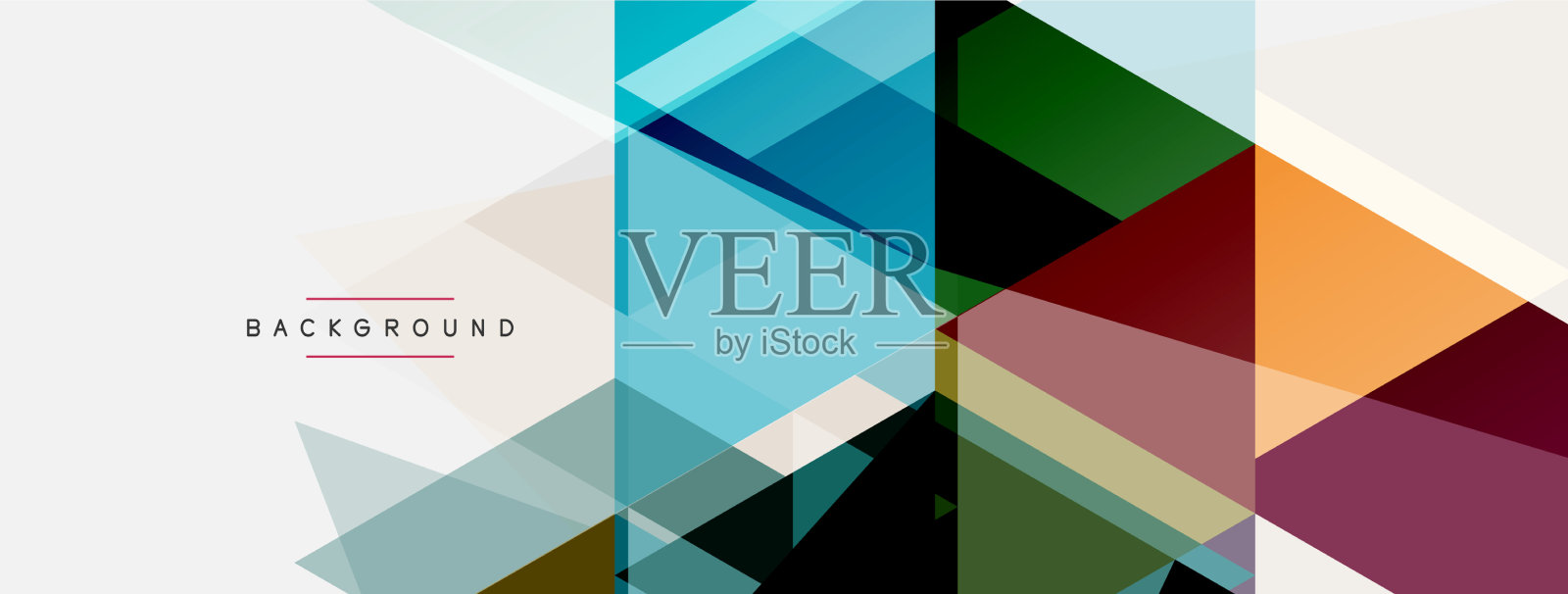 马赛克三角形几何背景技术或插画图片素材