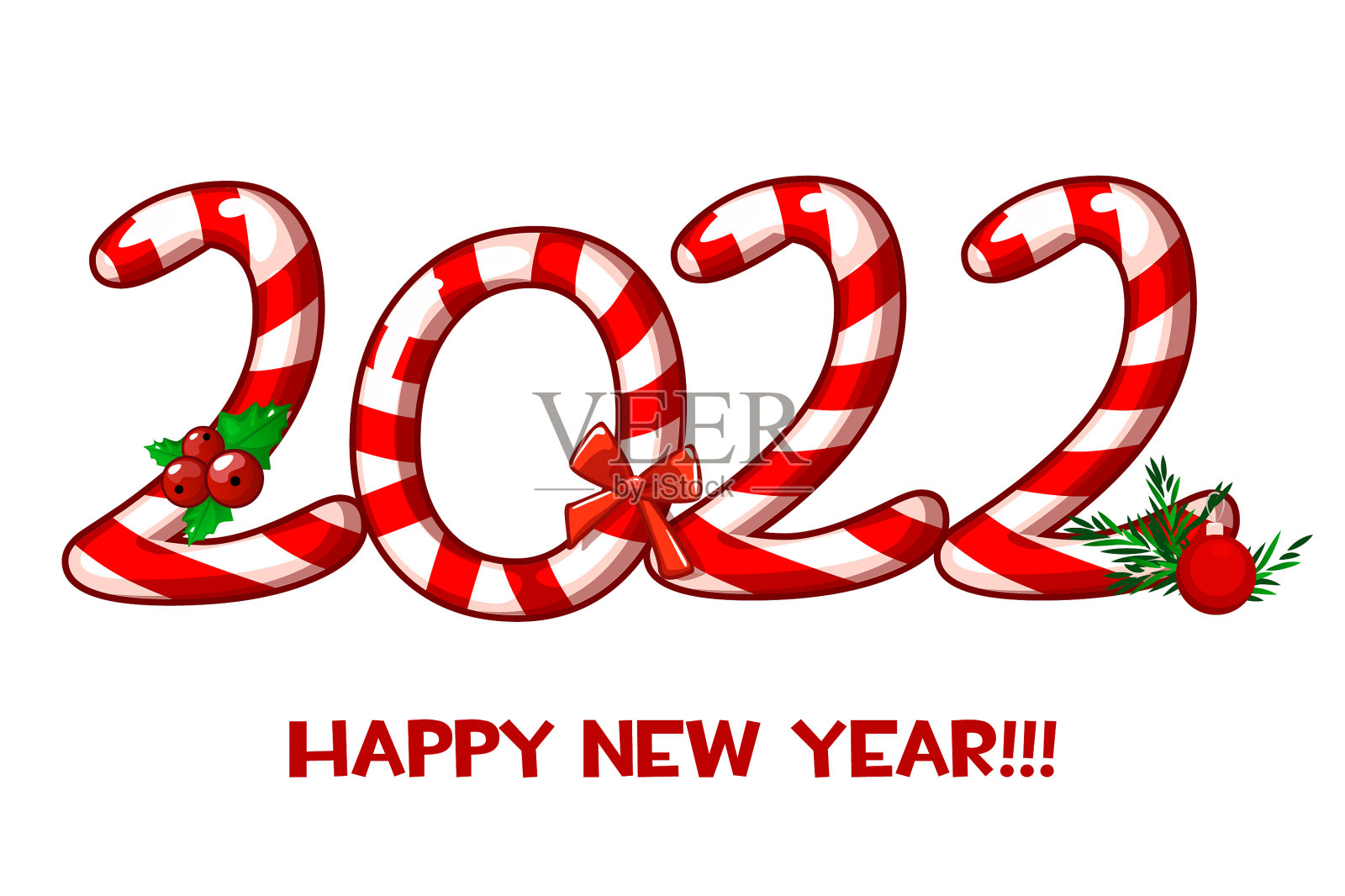 贺卡或海报快乐的2022年设计元素图片