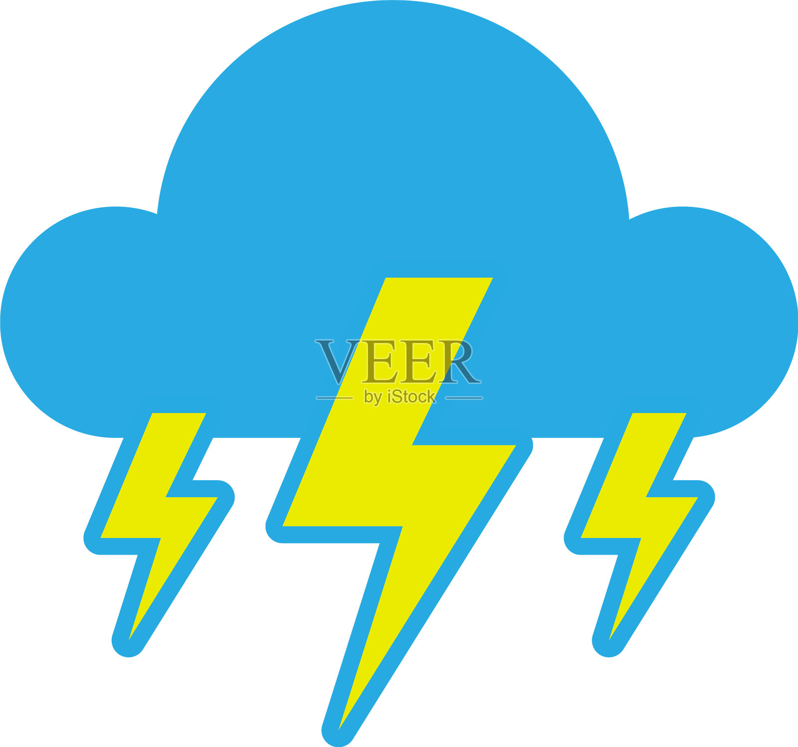 风暴云图标设计模板设计元素图片