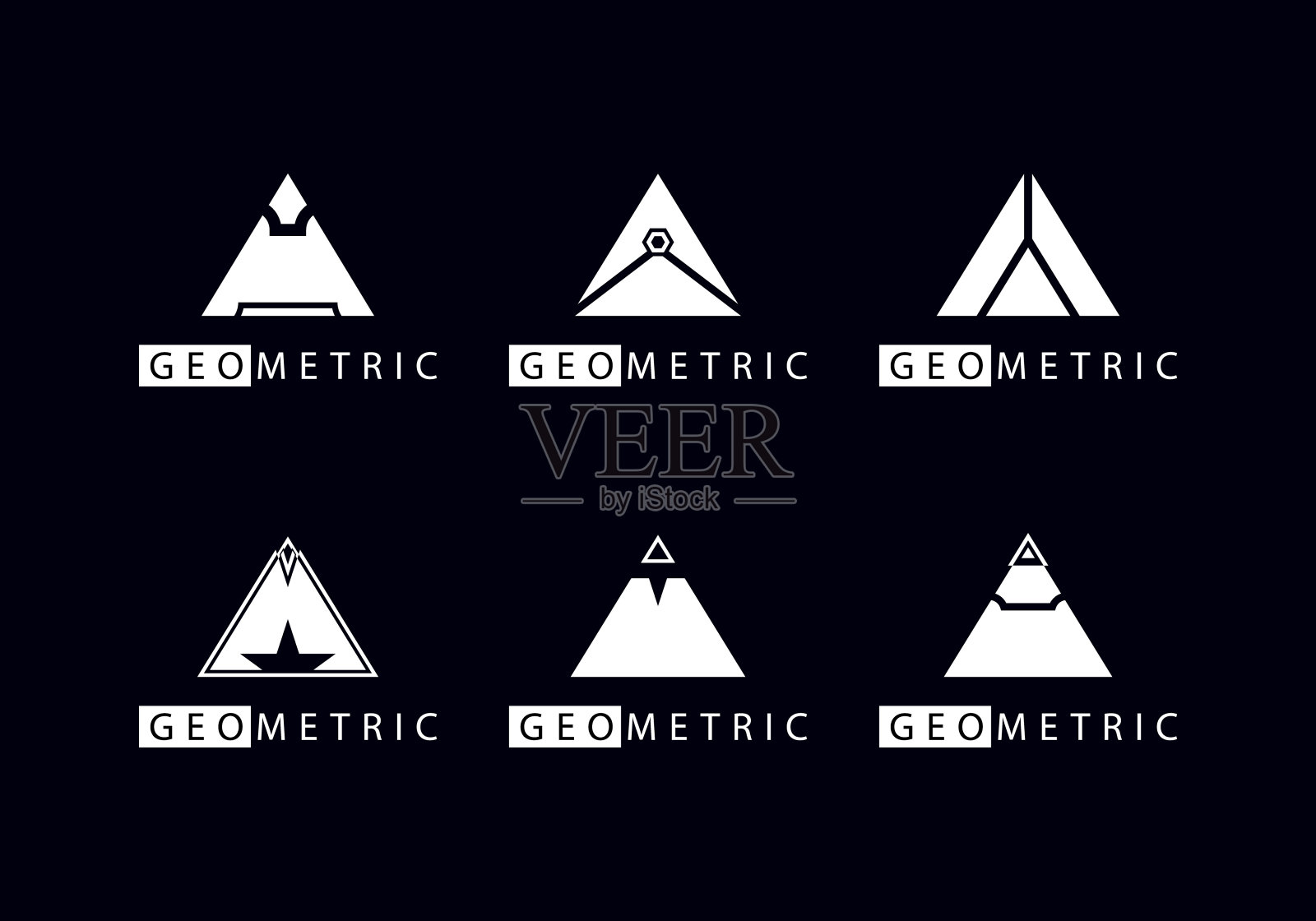 几何三角形标志设计。设计元素图片