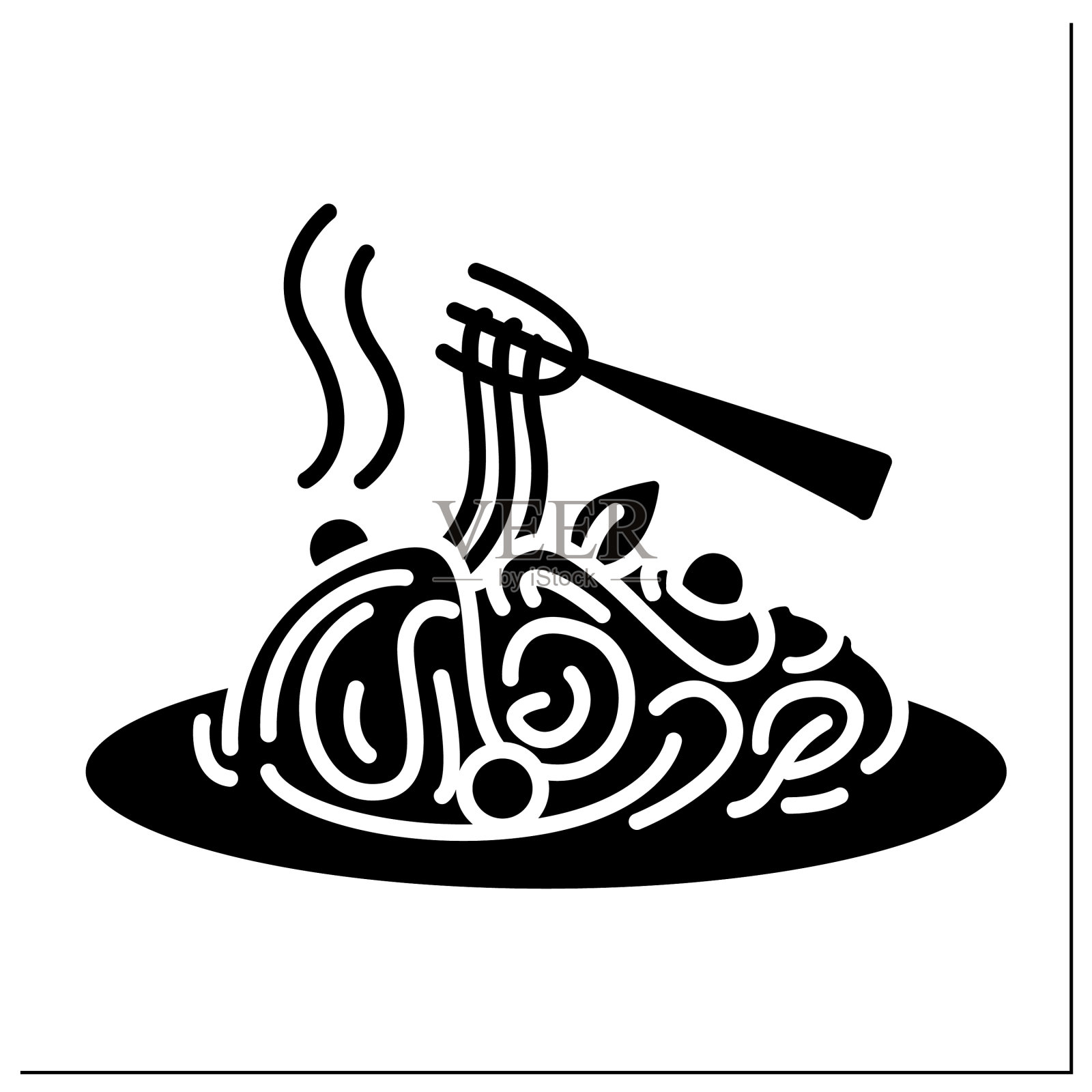 意大利面条字形图标图标素材