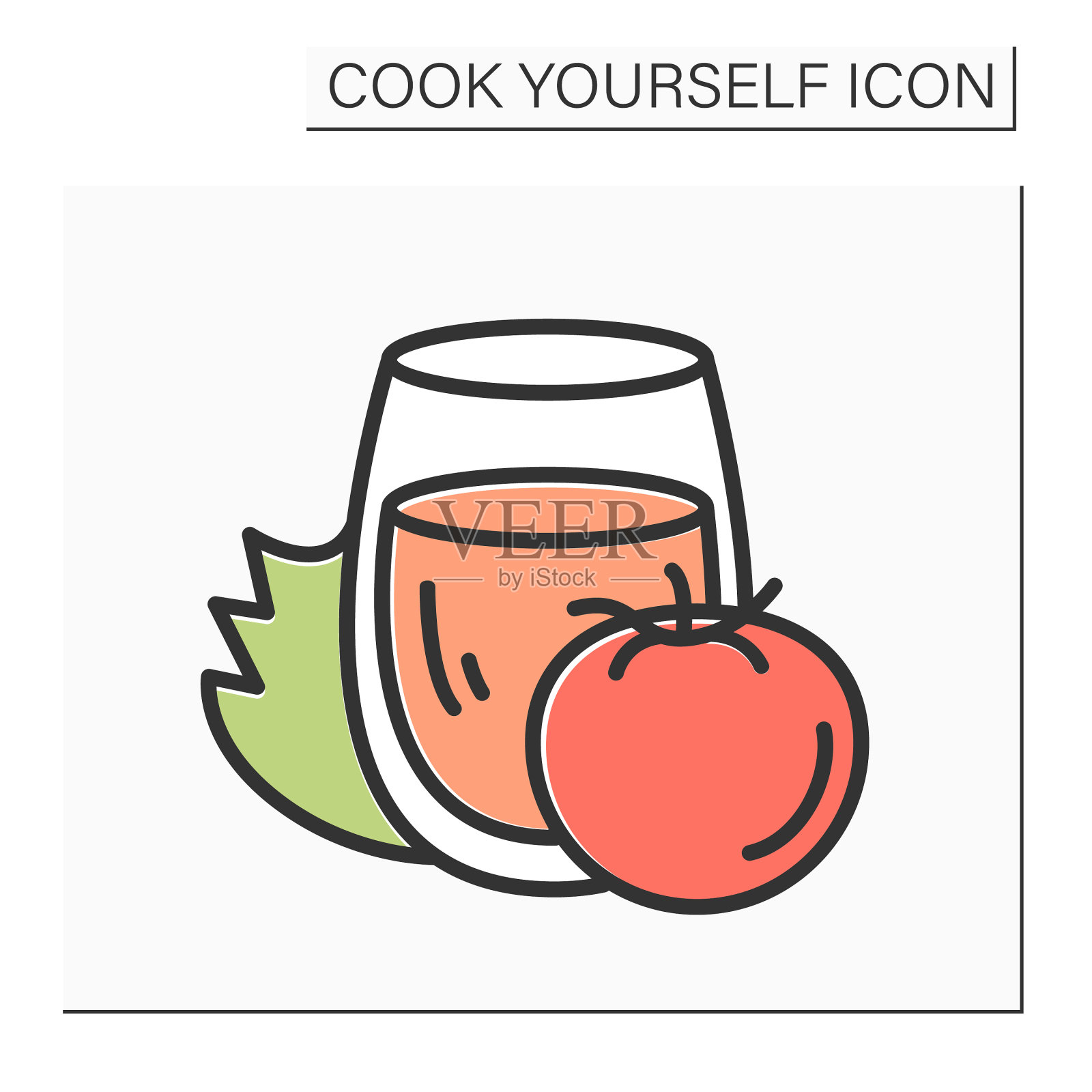 番茄汁颜色图标插画图片素材