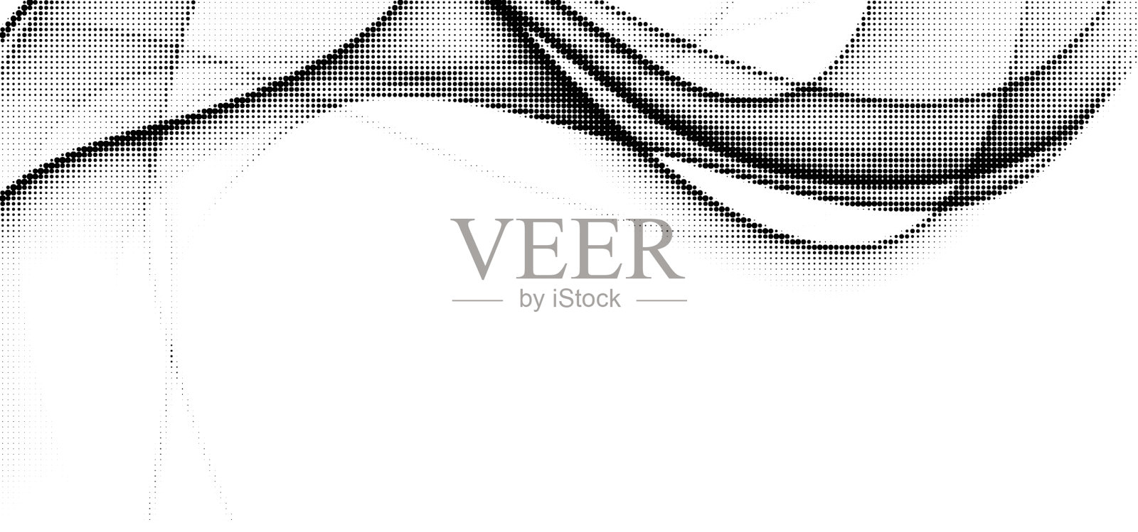 黑色半色调曲线点面纱插画图片素材