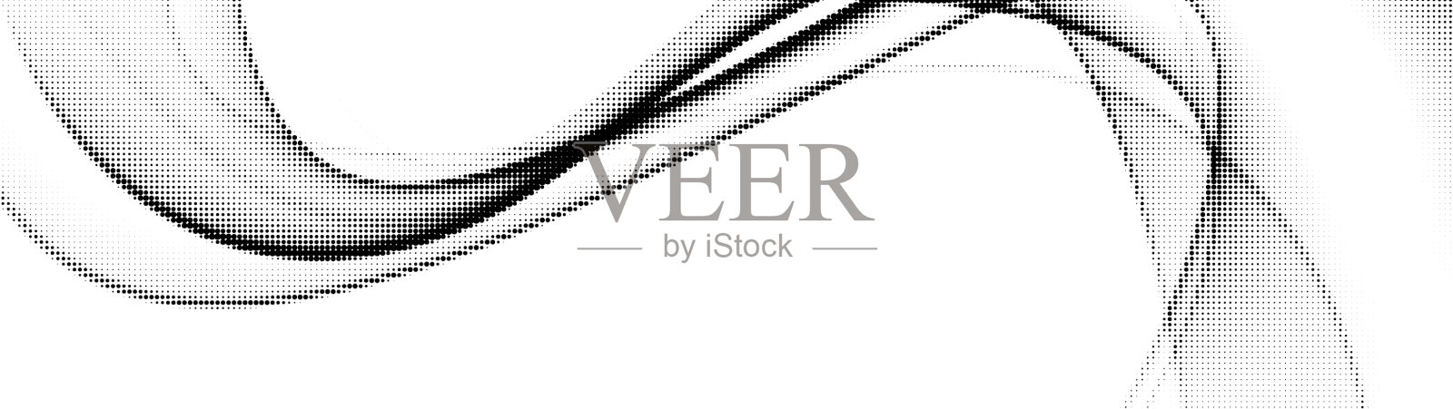 黑色半色调曲线虚线插画图片素材