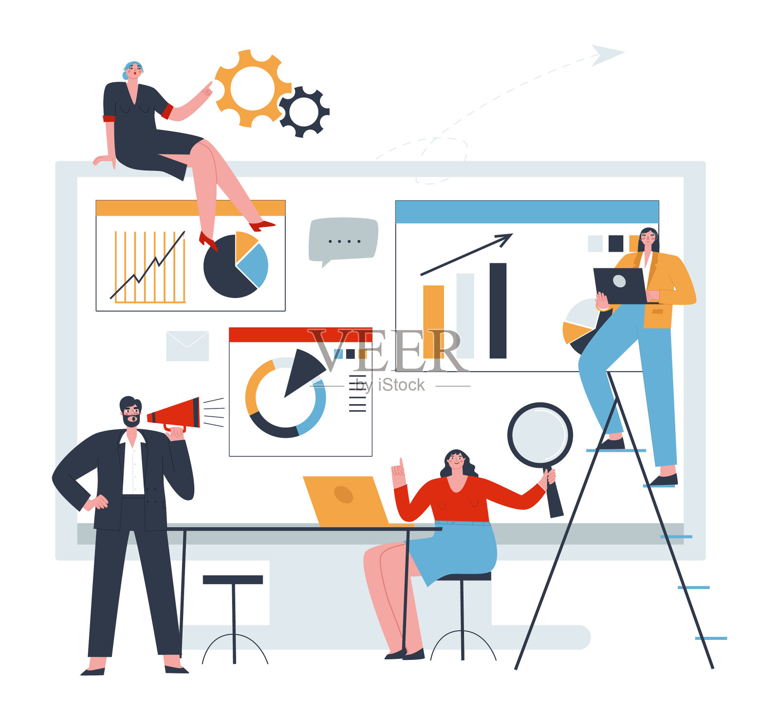 团队工作流管理搜索实现设计元素图片