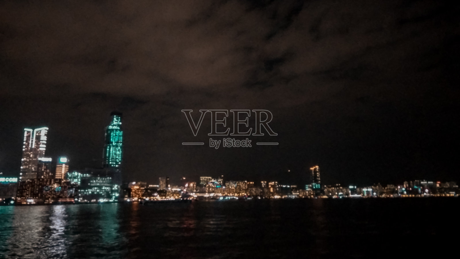 美丽的香港城市夜景照片摄影图片